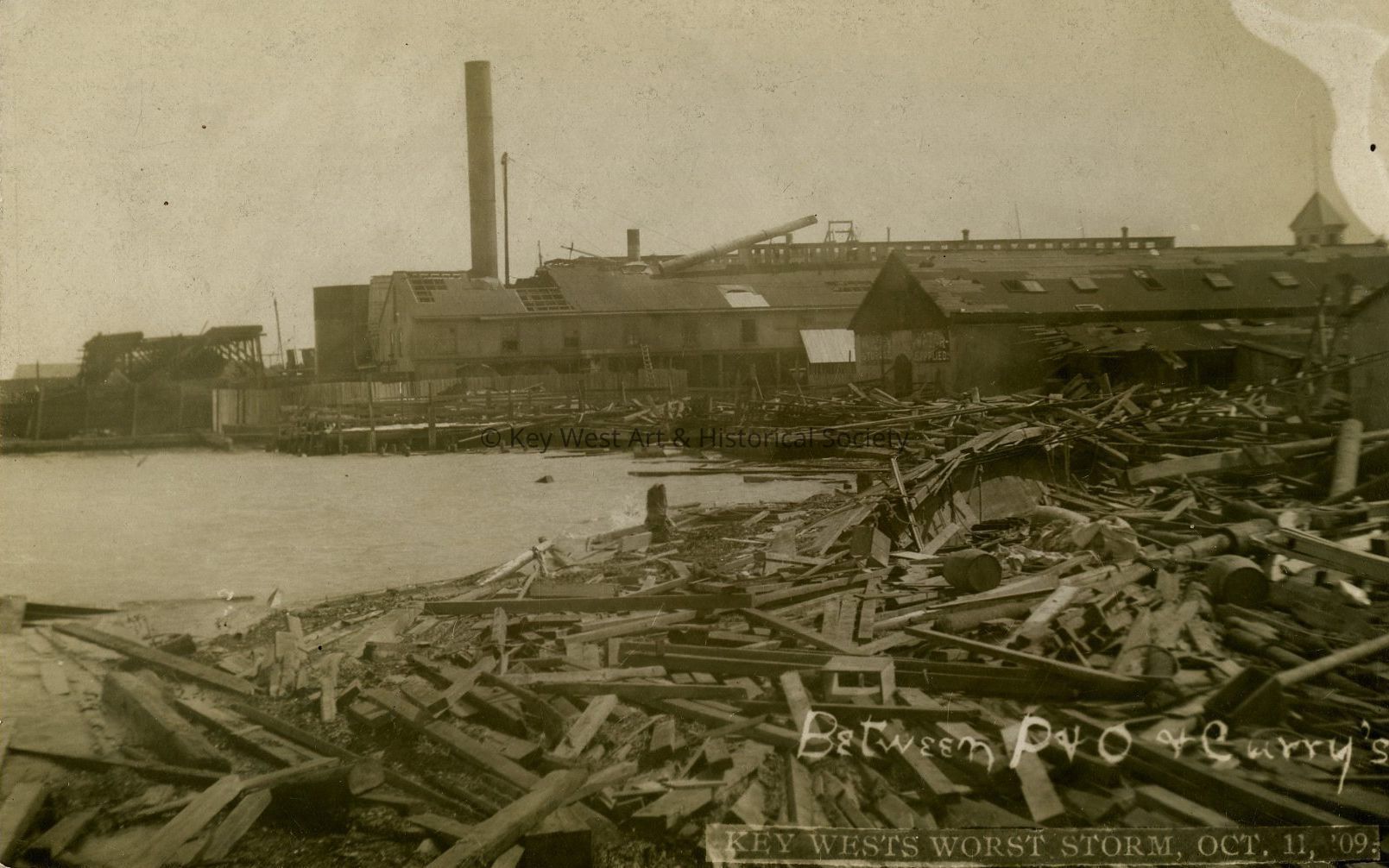 Hurricane Damage at Key West Waterfront; © Key West Art & Historical Society