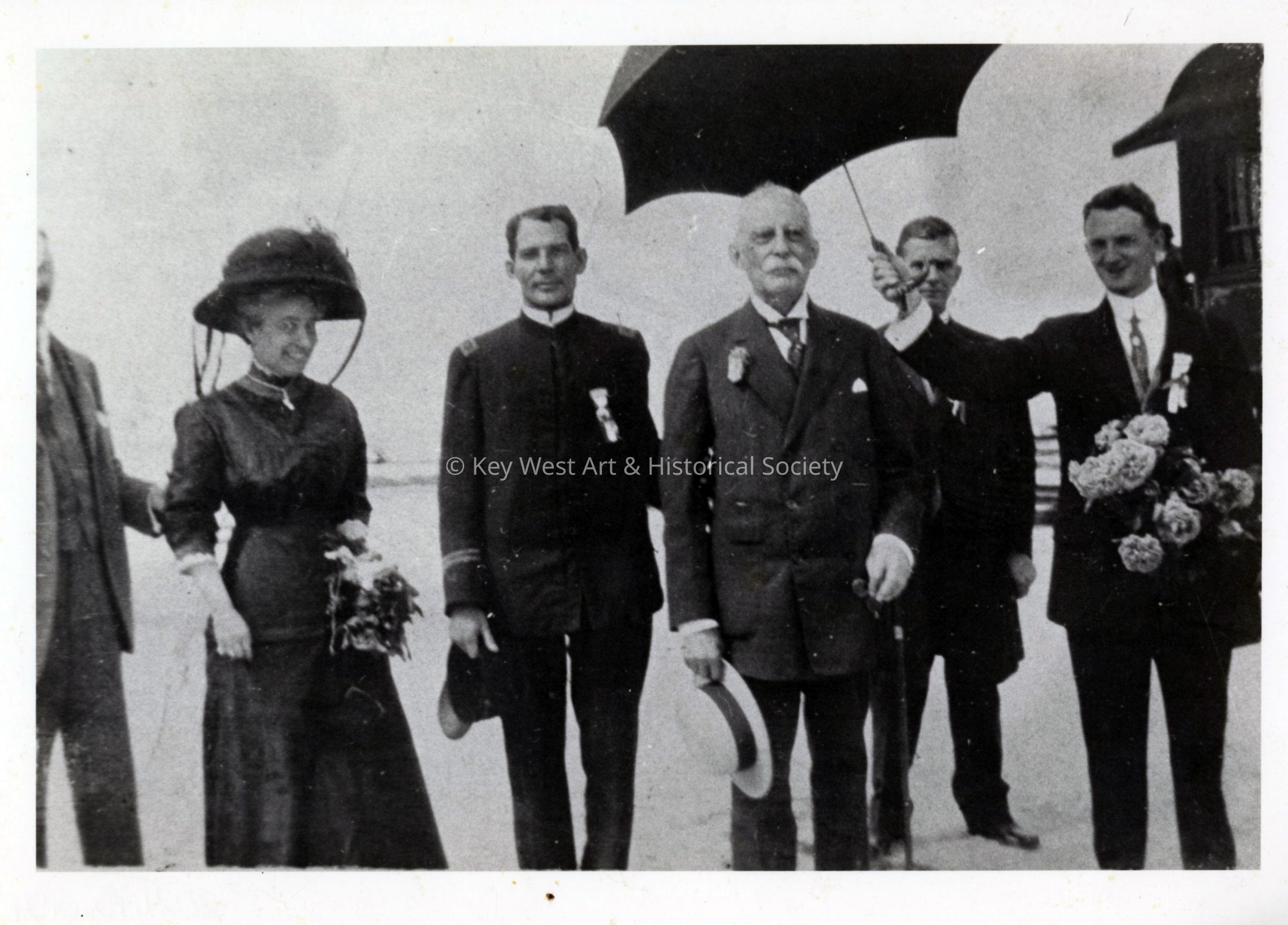 Henry M. Flagler and Mary Lily Kenan Flagler at the Arrival of the First Train to Key West; © Key West Art & Historical Society