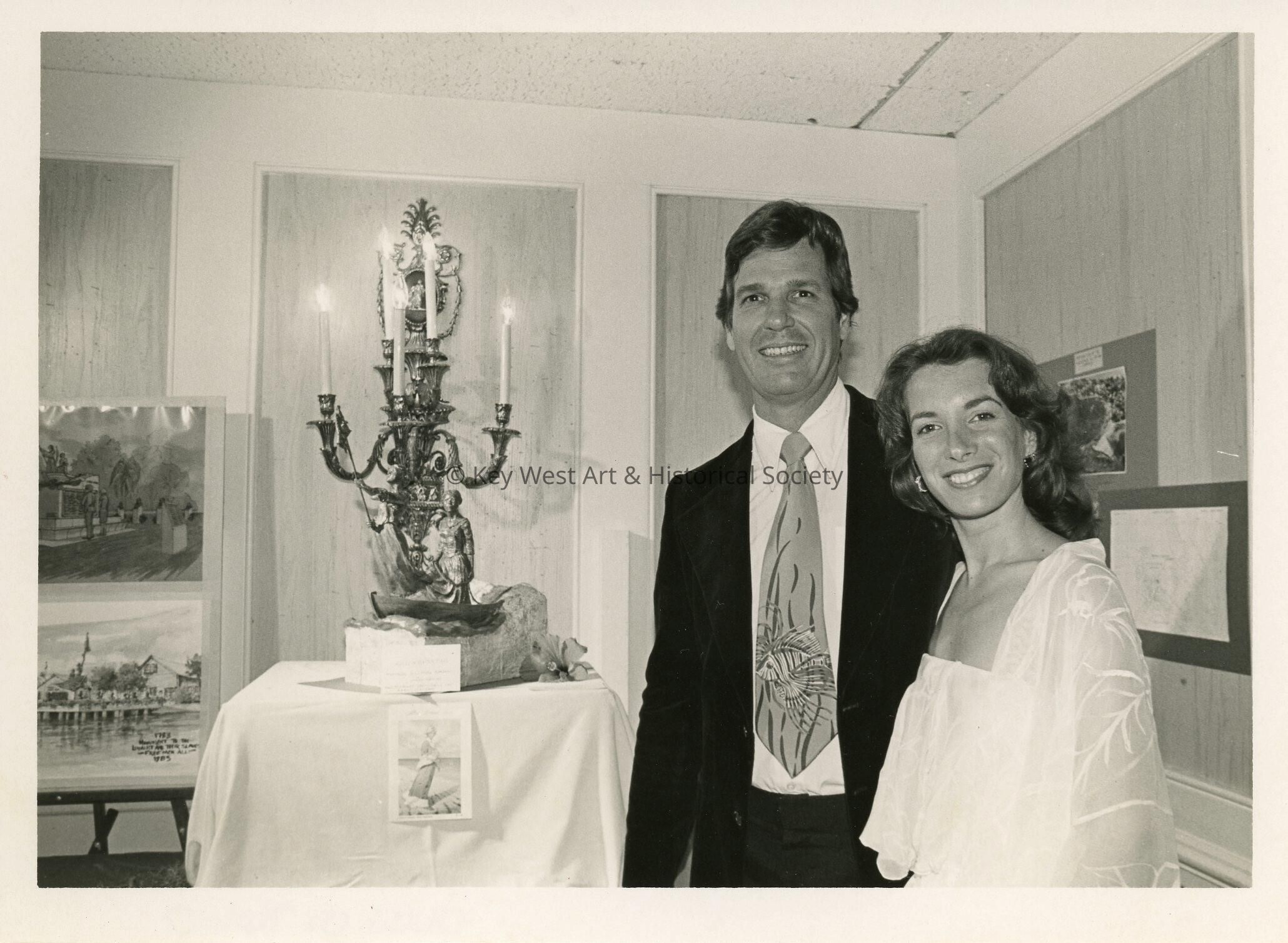 An unknown couple at a party