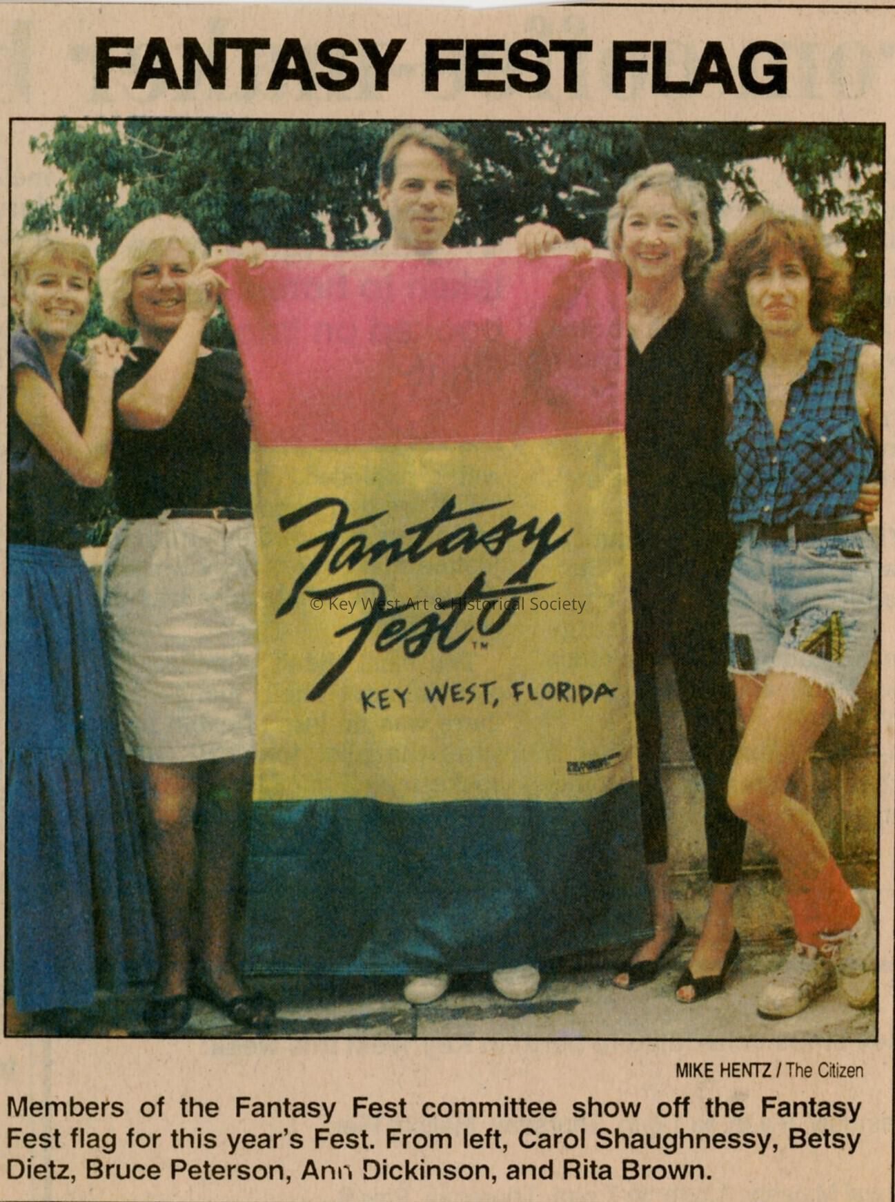 A picture with a caption in the Key West Citizen that reads Fantasy Fest fl