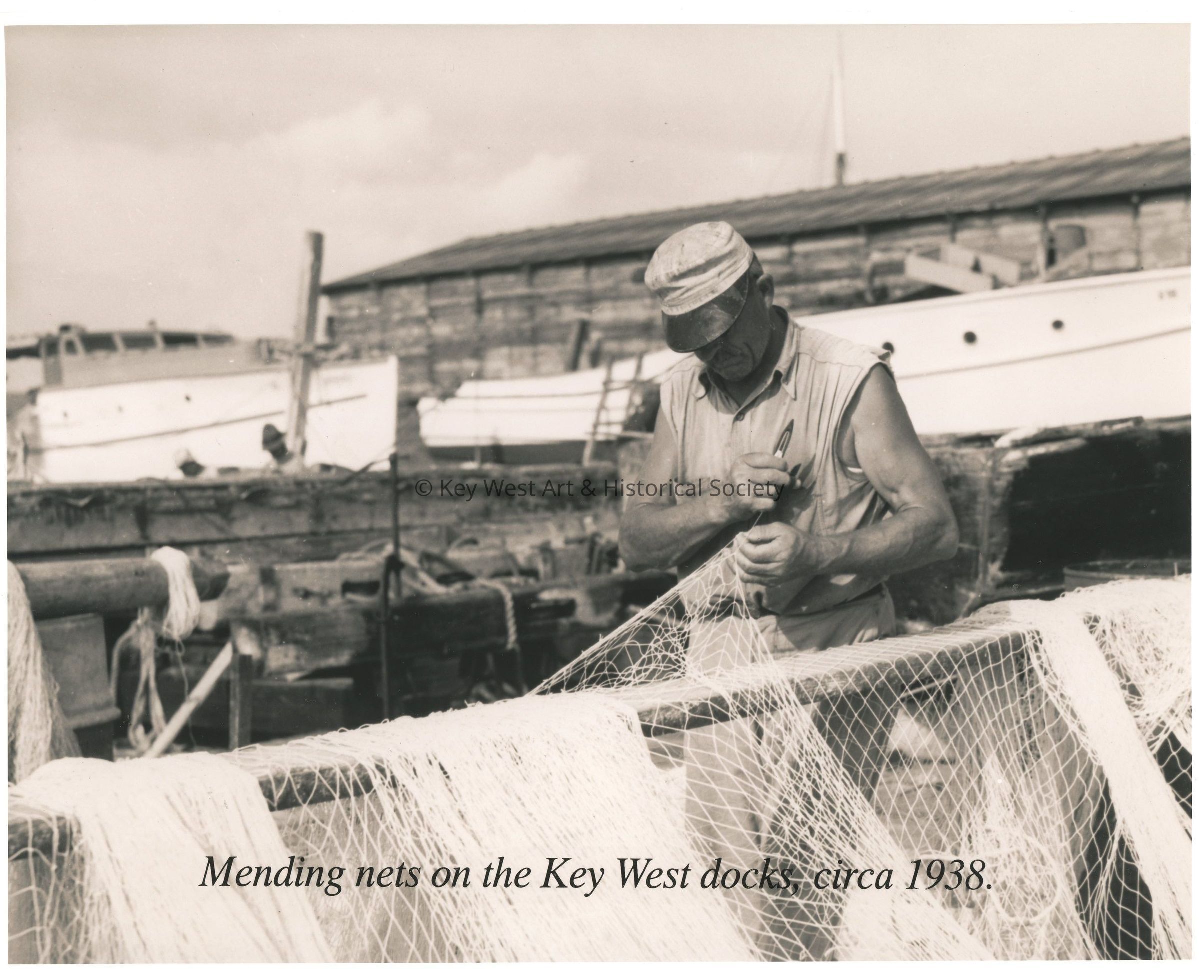 Fisherman Mending Nets; © Key West Art & Historical Society