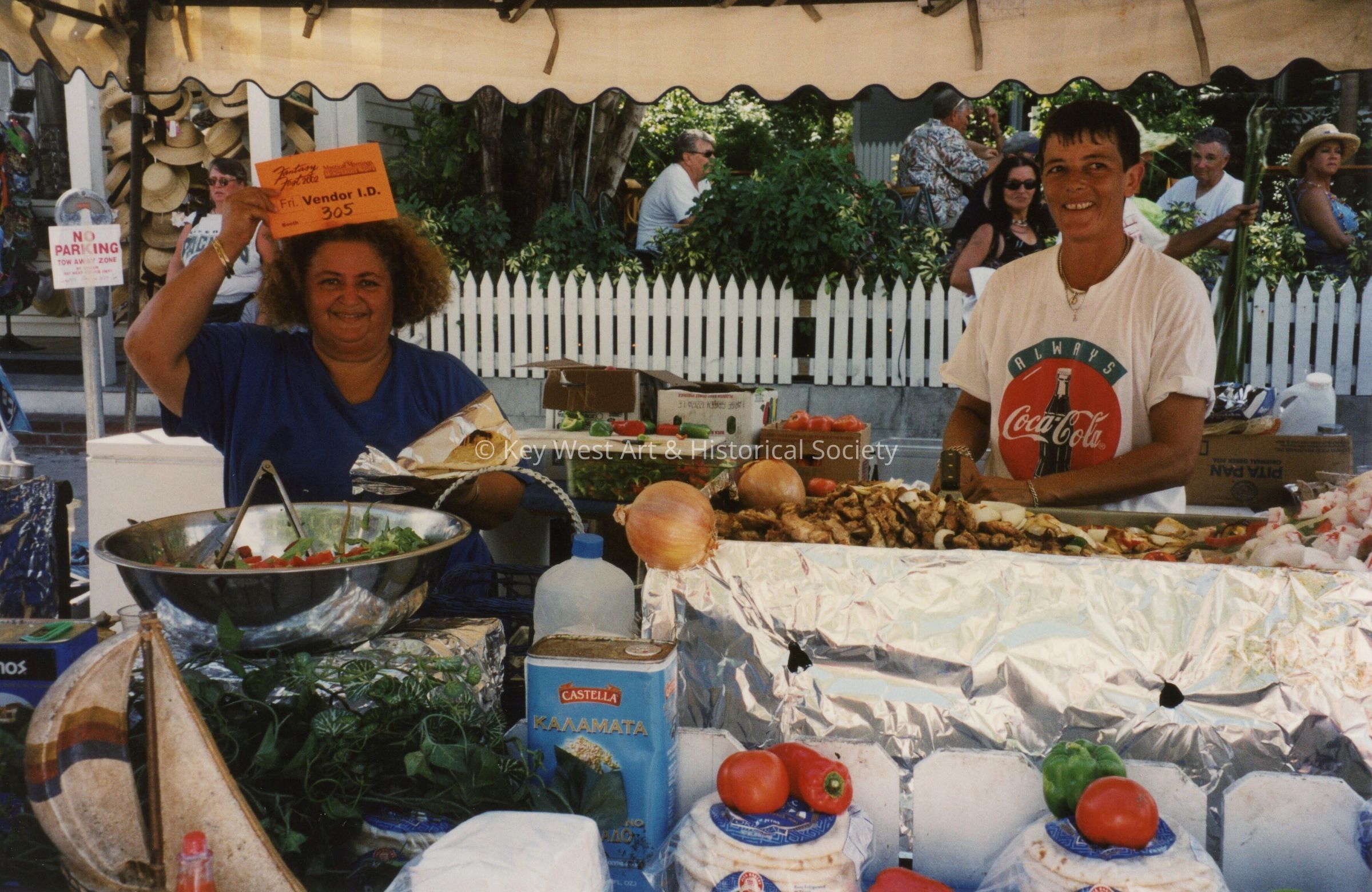 A vendor at the FF street fair.