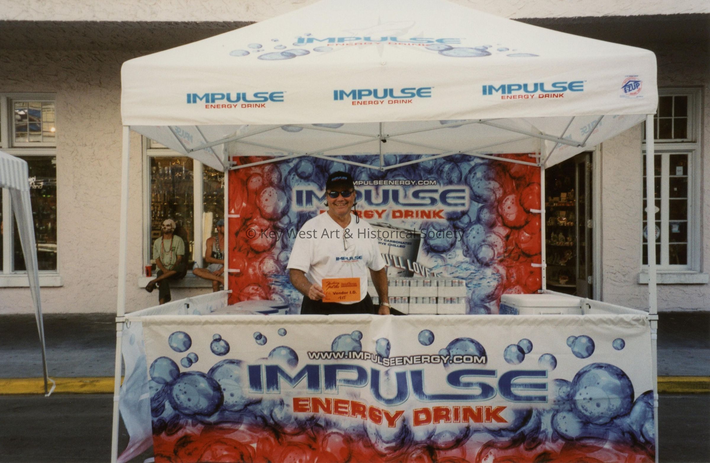 A vendor at the FF street fair.