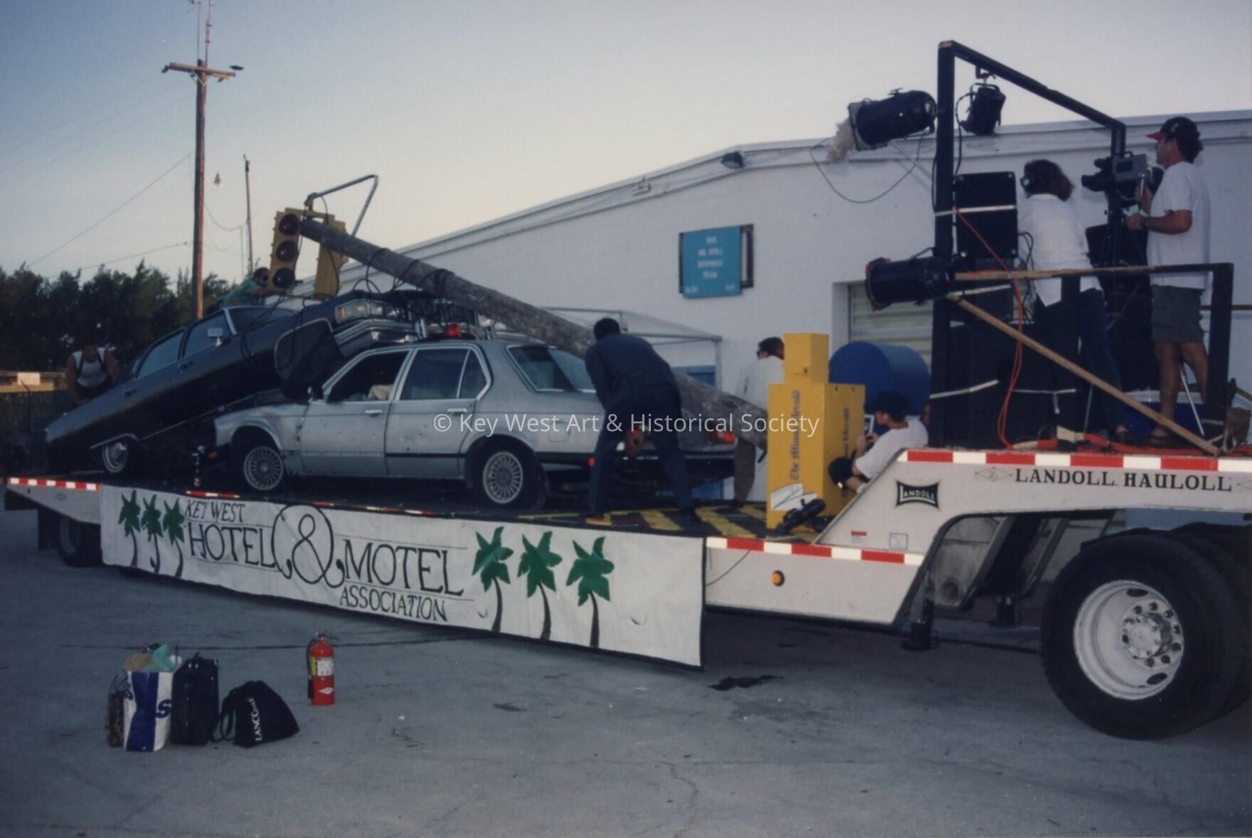A float  that will be in parade that reads, Key West Hotel & Motel associat