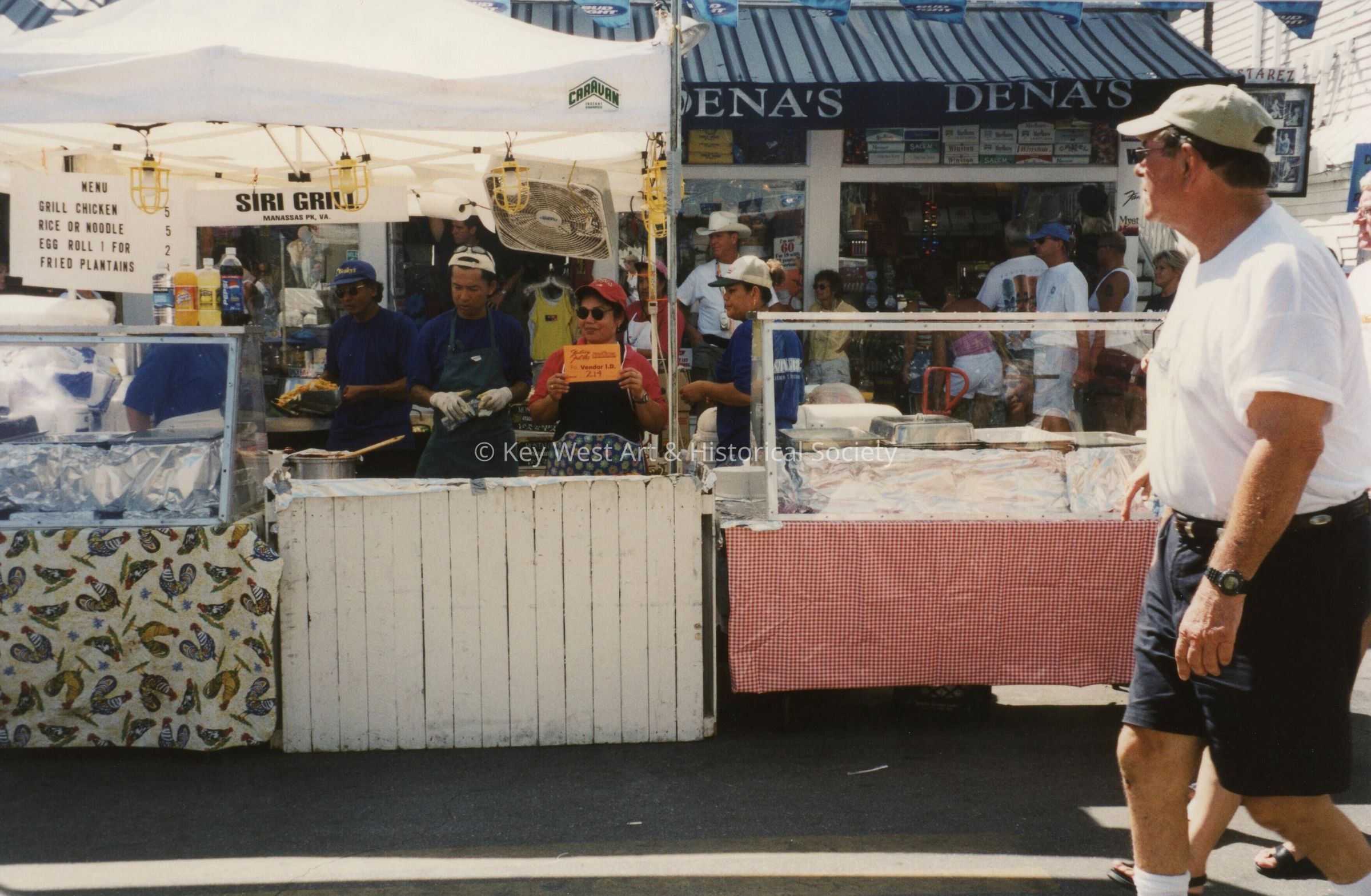 A vendor at the FF street fair.