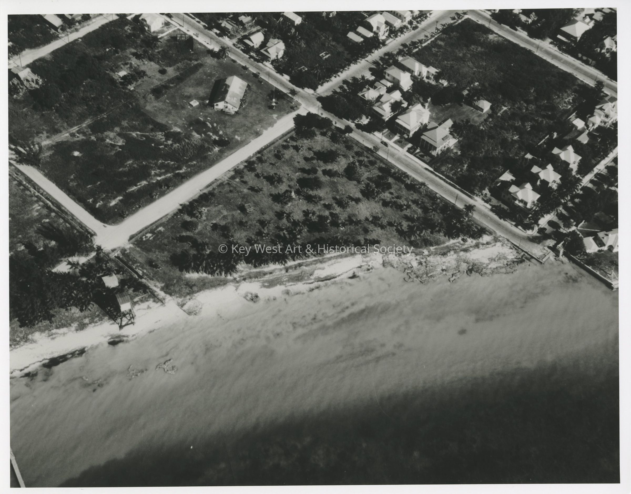 Aerial View of Whitehead Street; © Key West Art & Historical Society