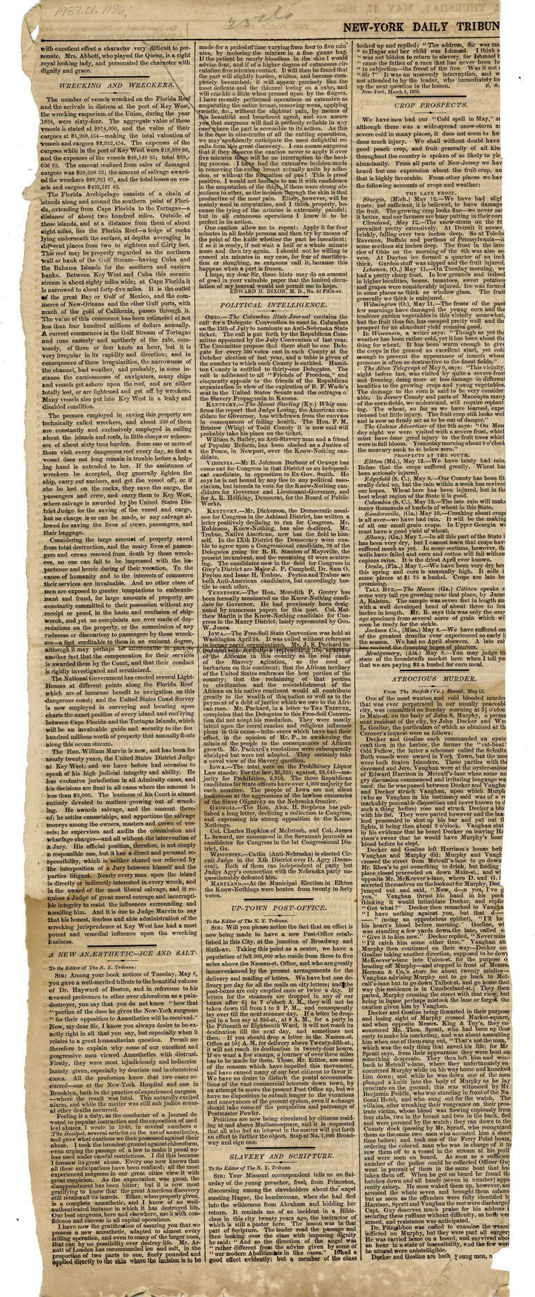 'Wrecking and Wreckers' in New York Daily Tribune; © Key West Art & Historical Society
