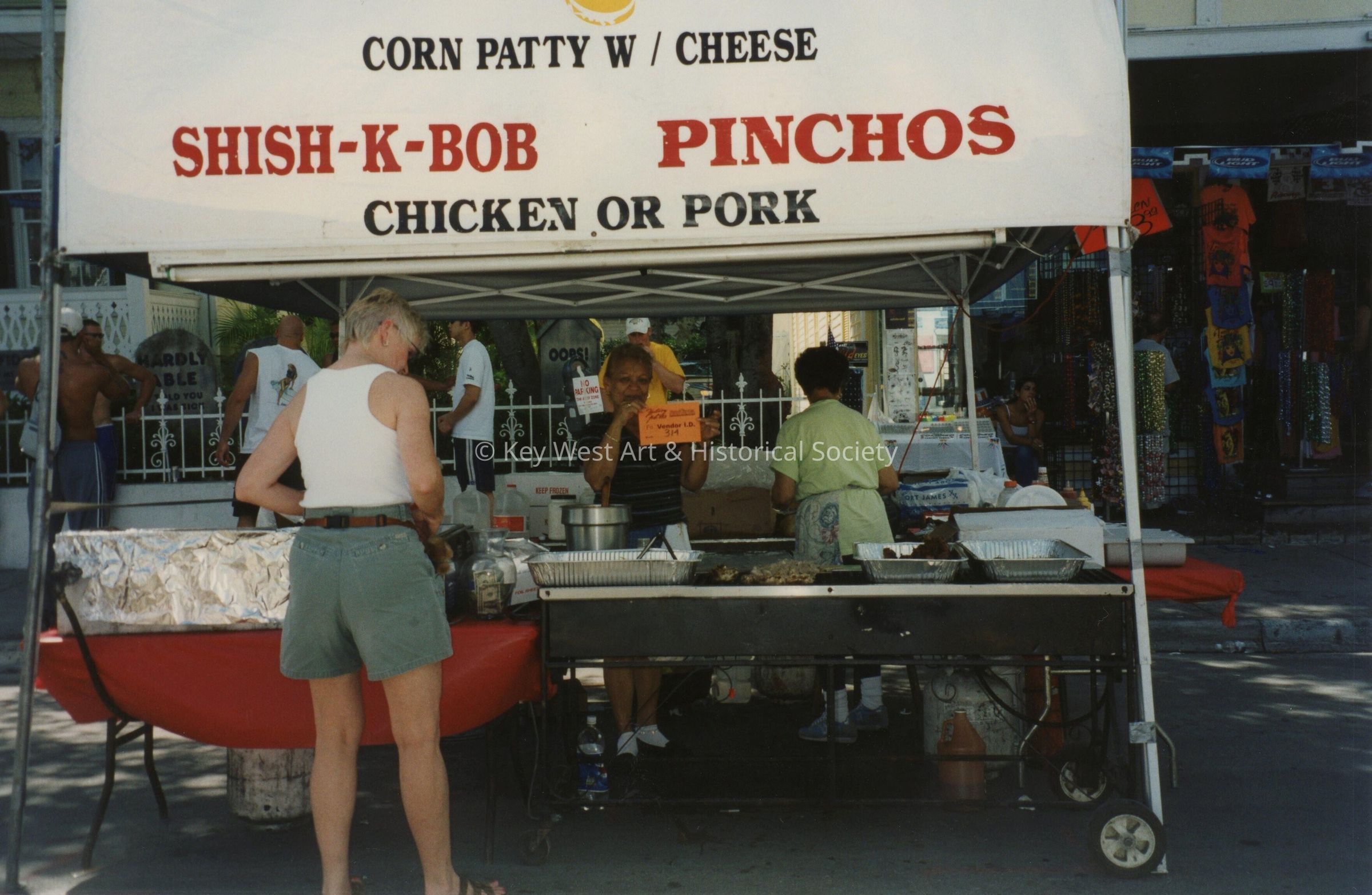 A vendor at the FF street fair.