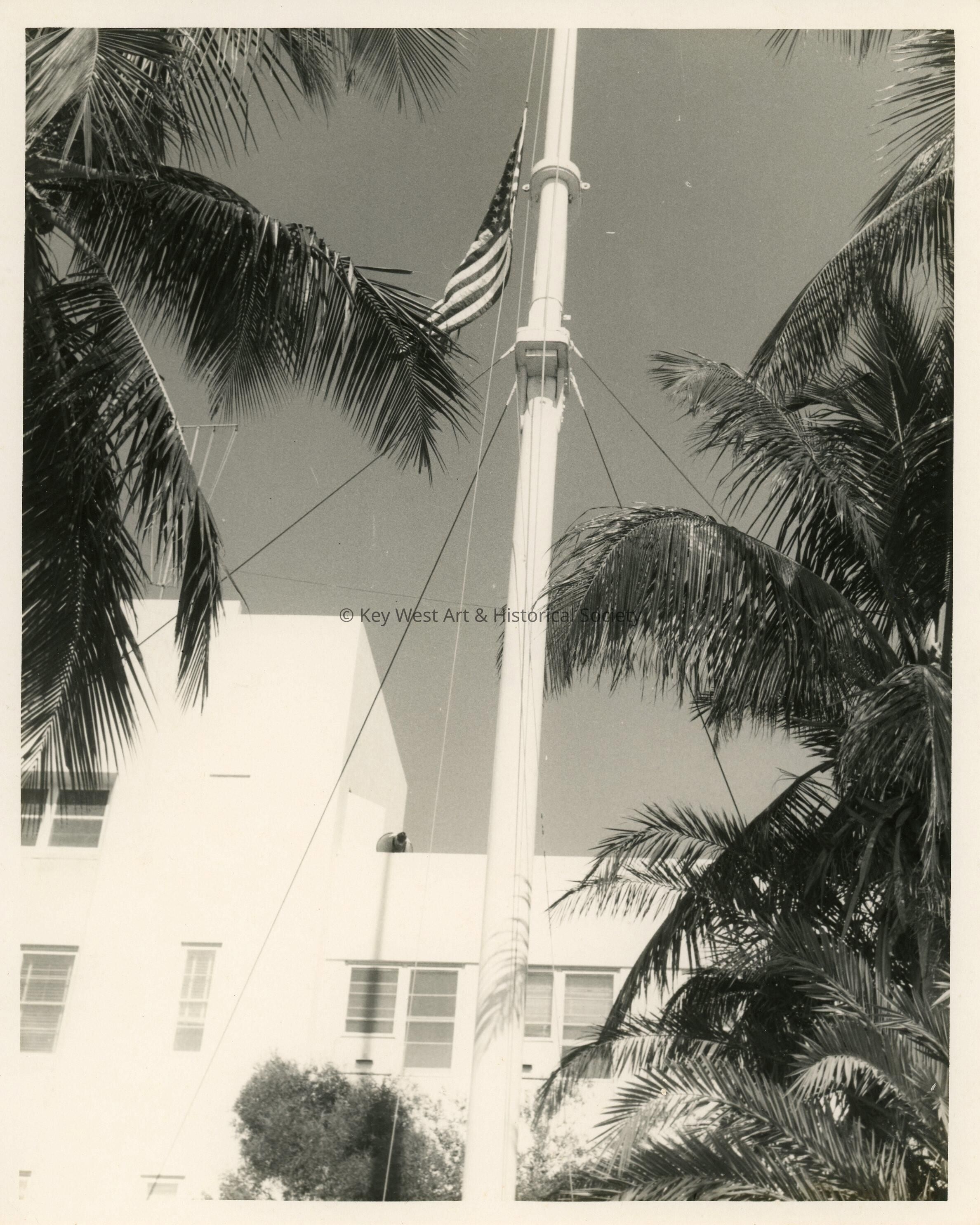 A flag on a military base