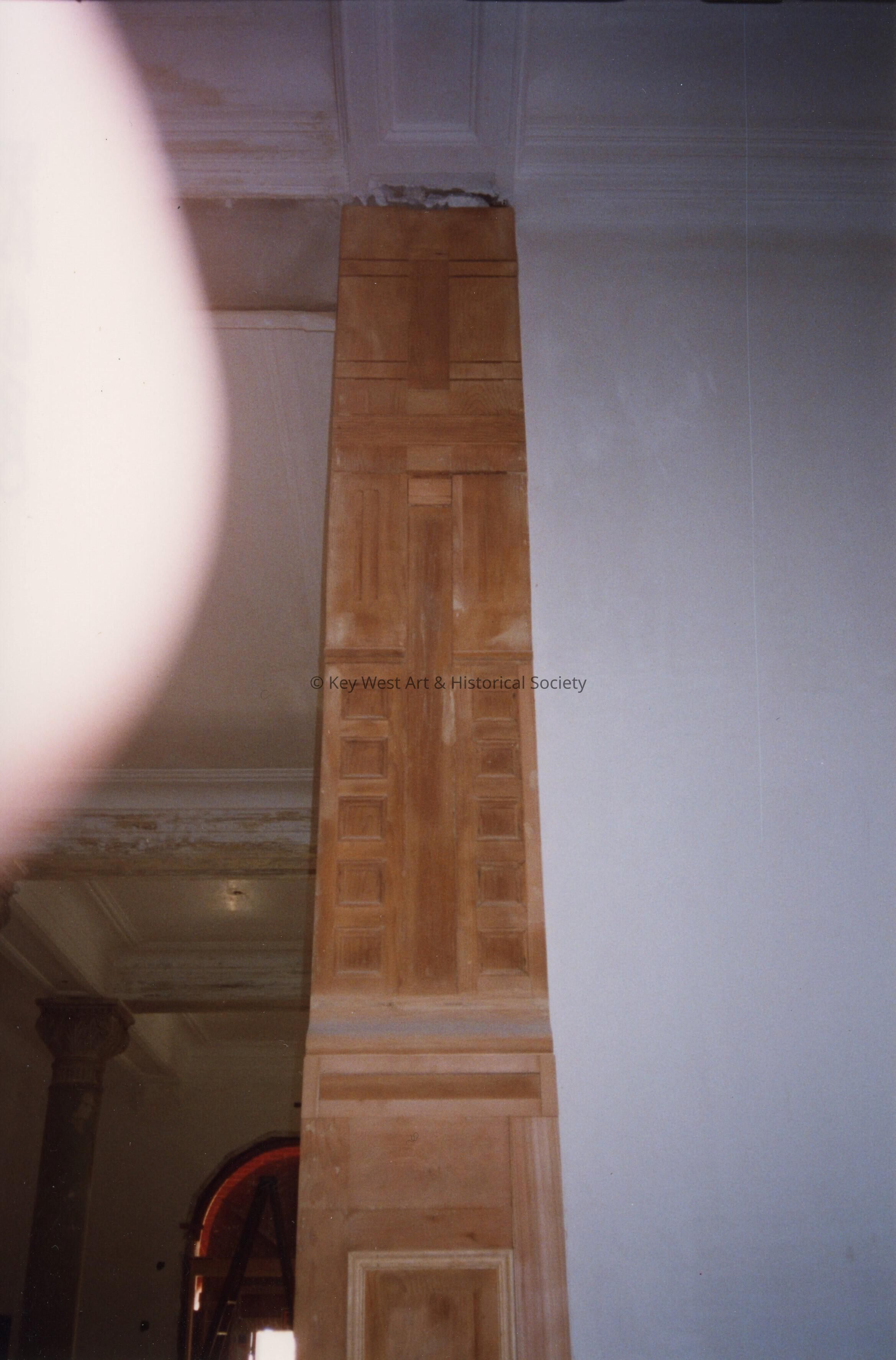 A wooden beam.