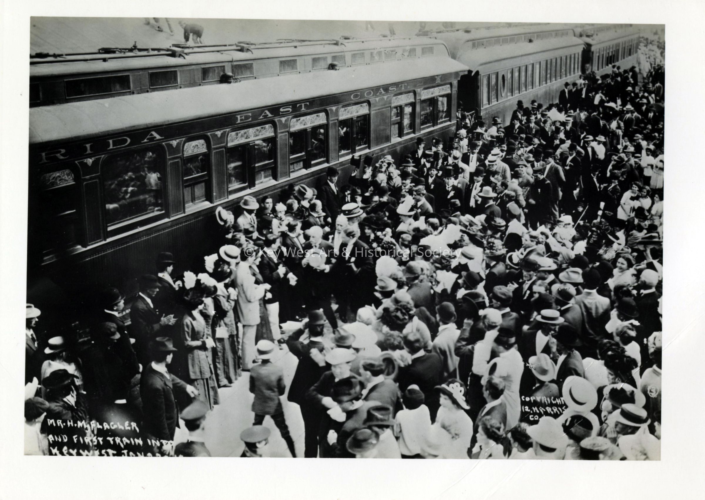 Henry M. Flagler at the Arrival of the First Train to Key West; © Key West Art & Historical Society
