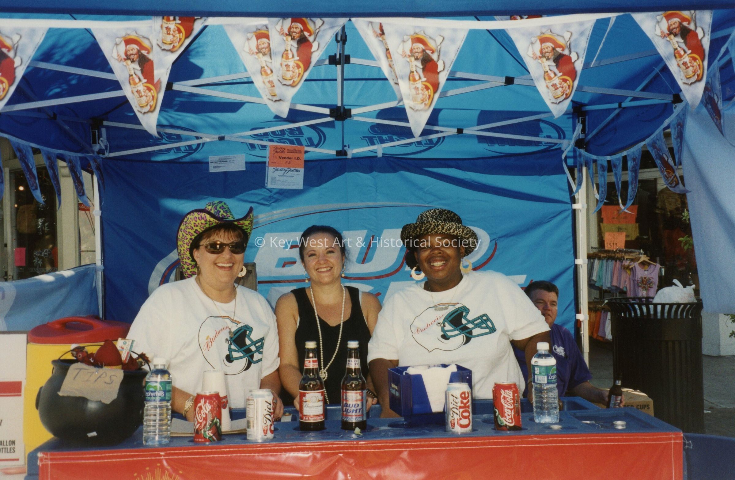 A vendor at the FF street fair.