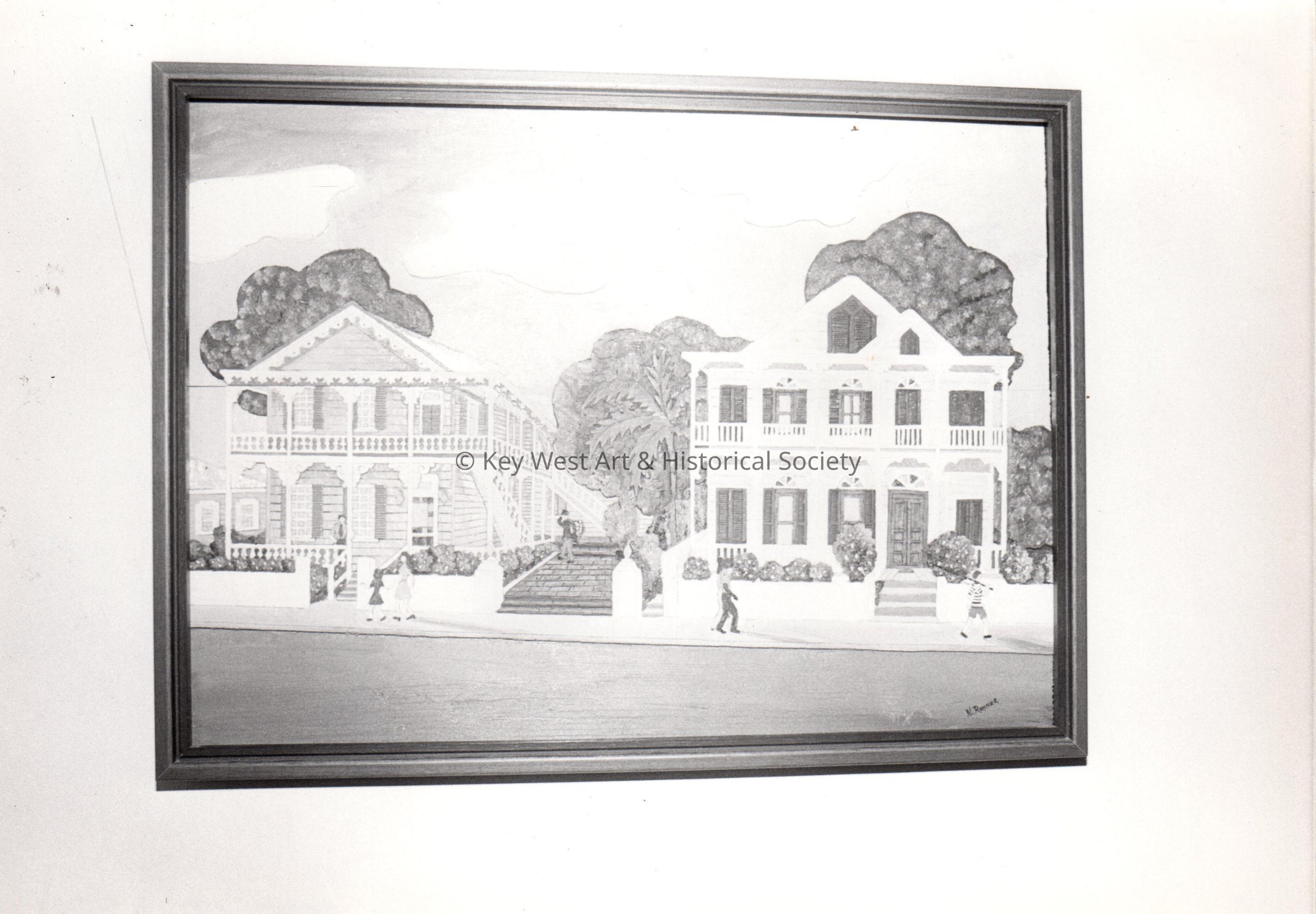 Artwork of a street scene picture number 1