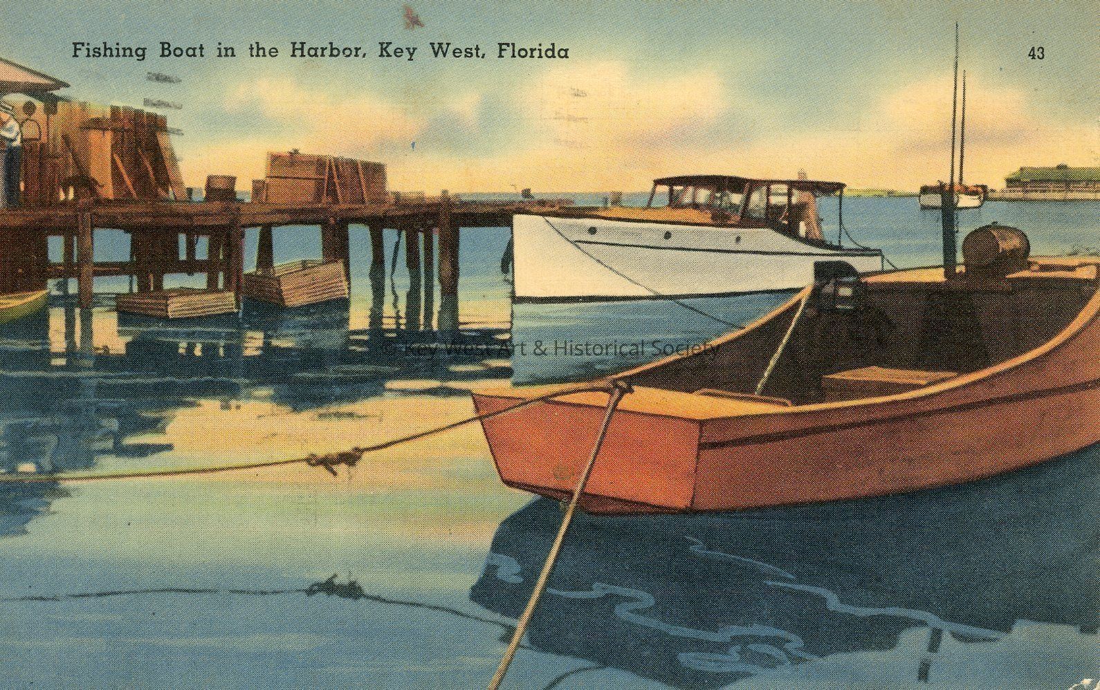 Fishing Boat in the Harbor, Key West, Florida; © Key West Art & Historical Society
