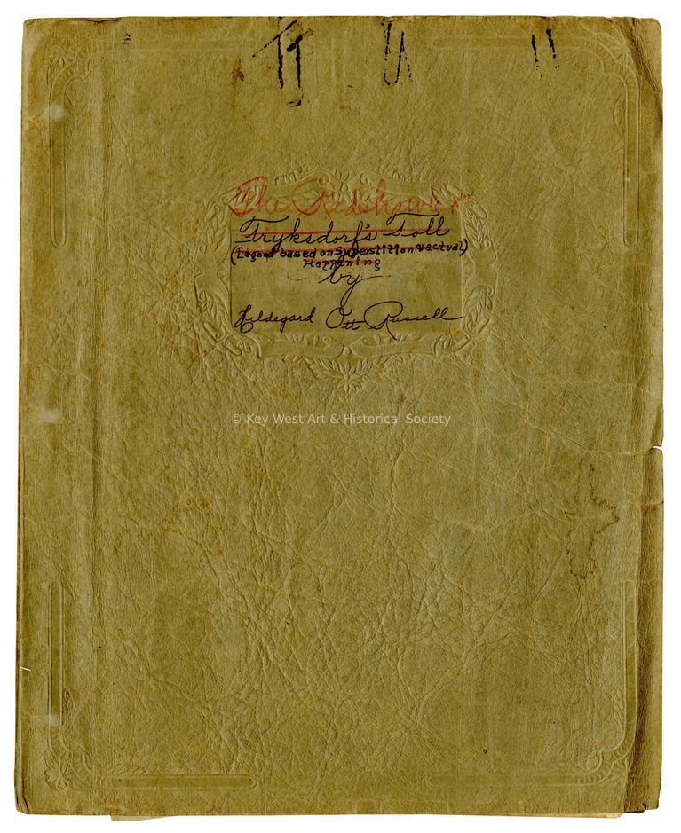 'The Redshawler' Manuscript; © Key West Art & Historical Society