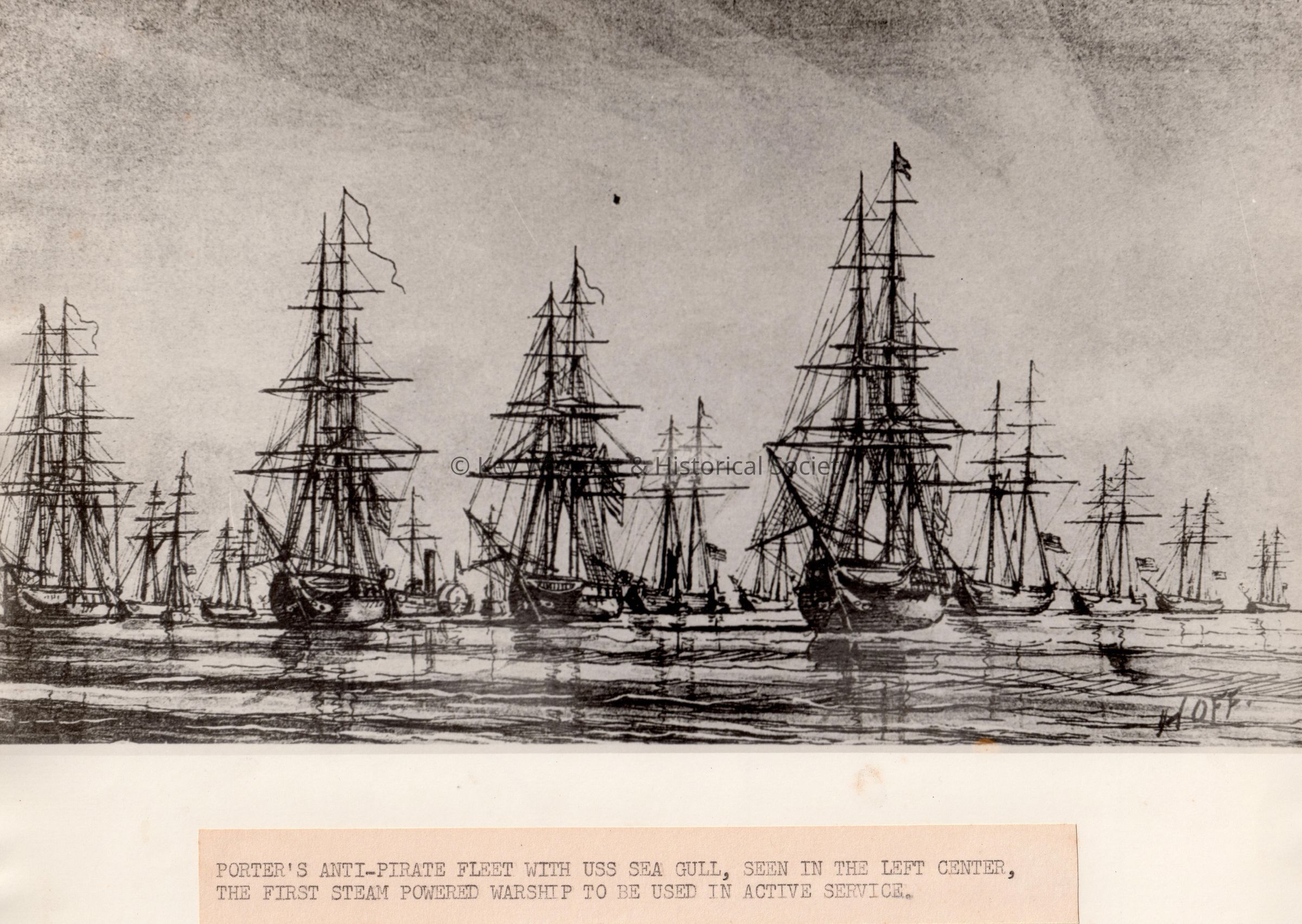 Anti-Pirate Fleet in Key West Harbor; © Key West Art & Historical Society