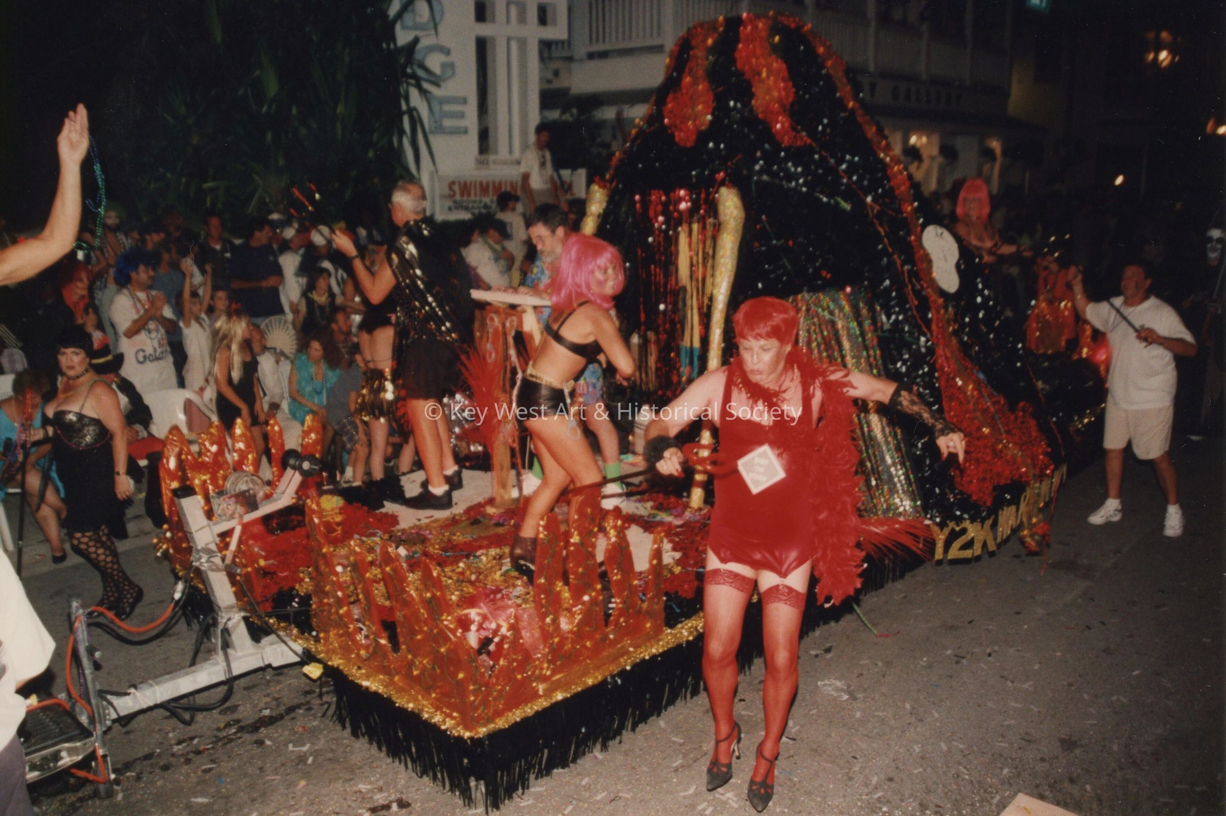 A float in  the parade.