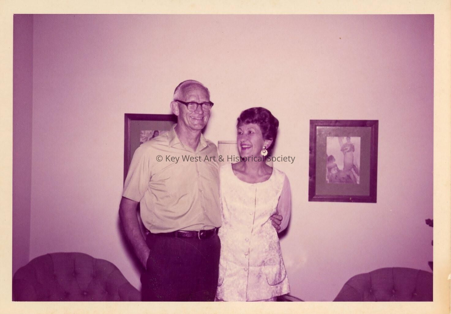An unknown couple standing