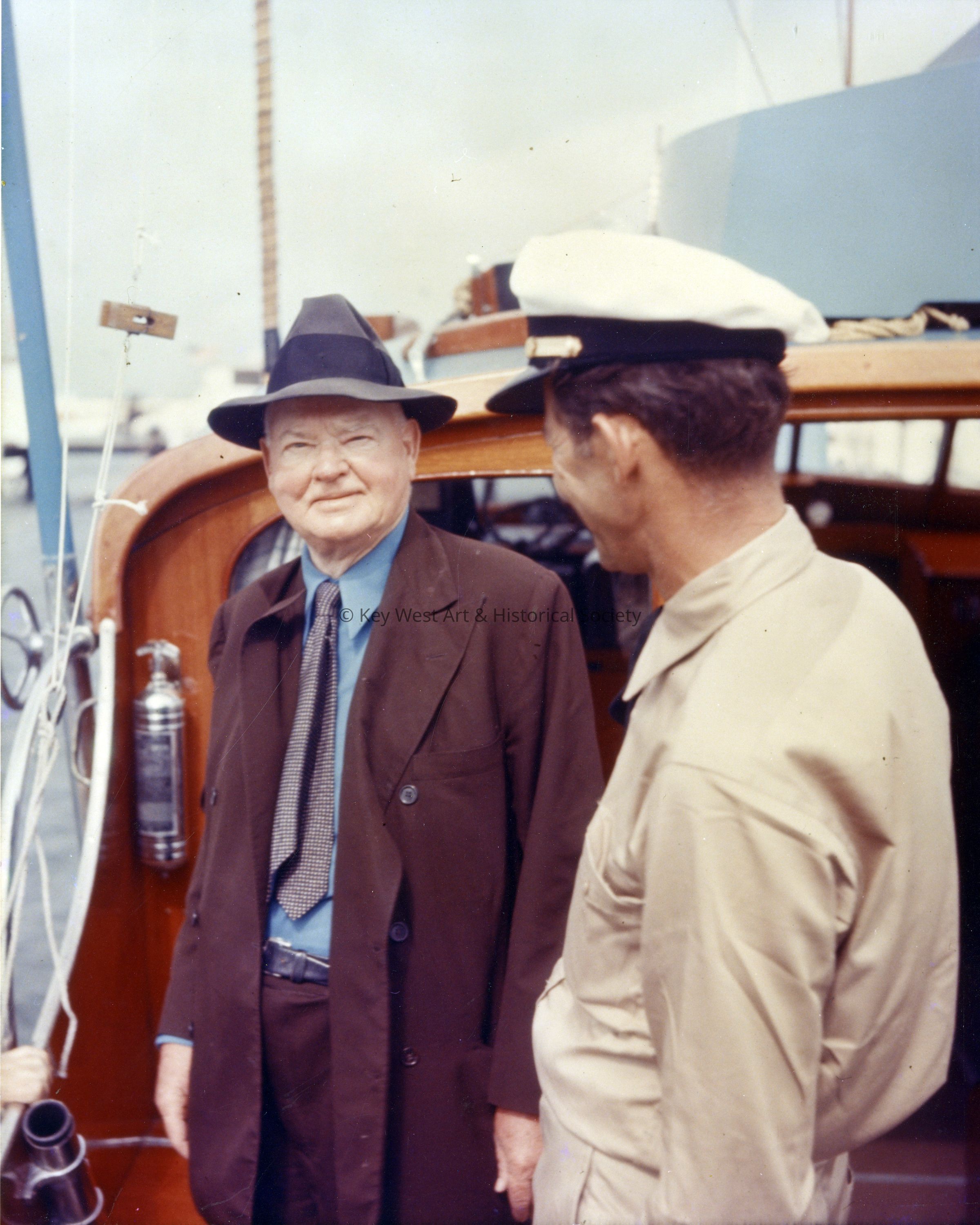 Herbert Hoover at the Key Largo Anglers Club; © Key West Art & Historical Society
