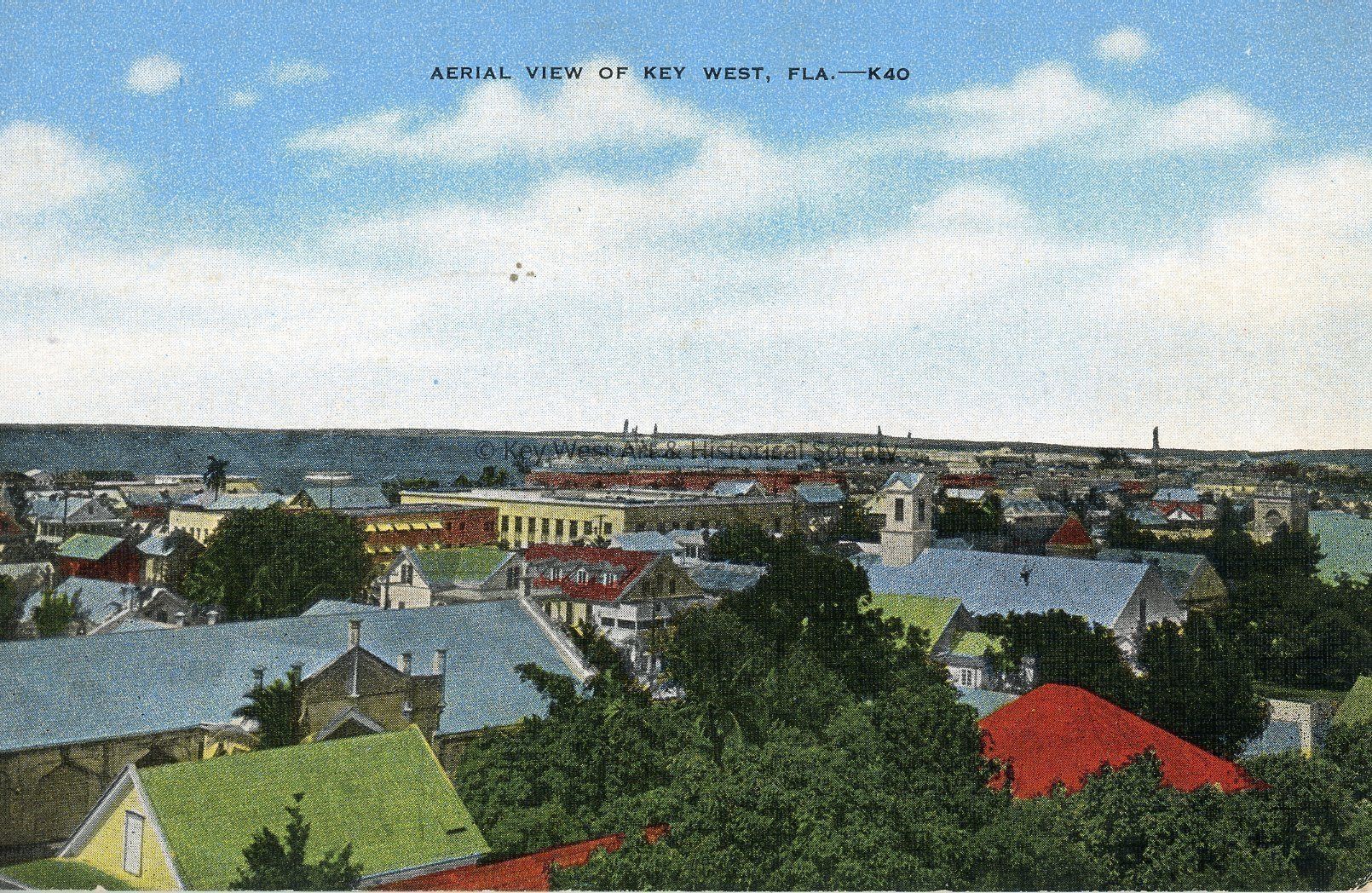Aerial View of Key West, Fla.; © Key West Art & Historical Society