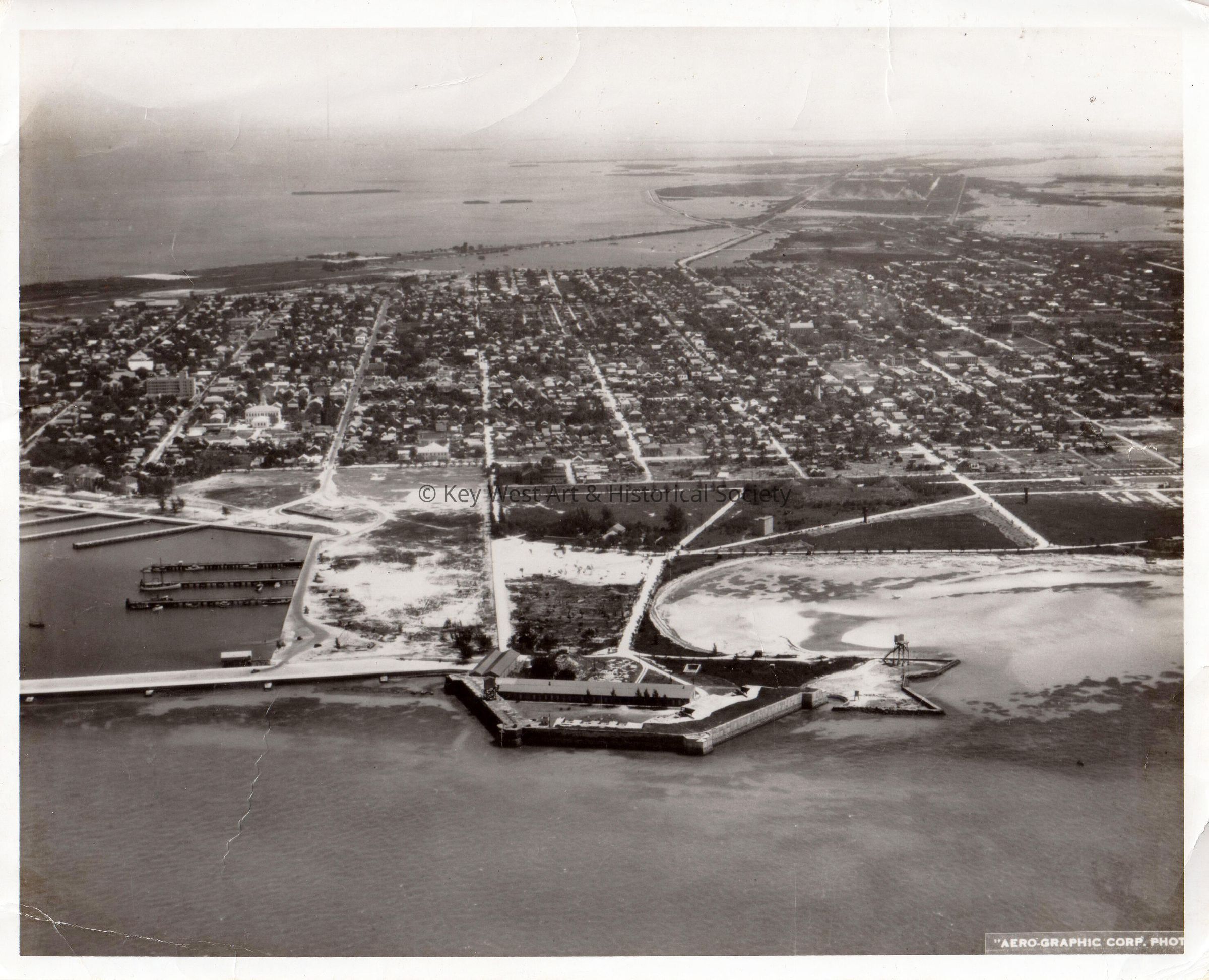 Aerial View of Fort Zachary Taylor; © Key West Art & Historical Society