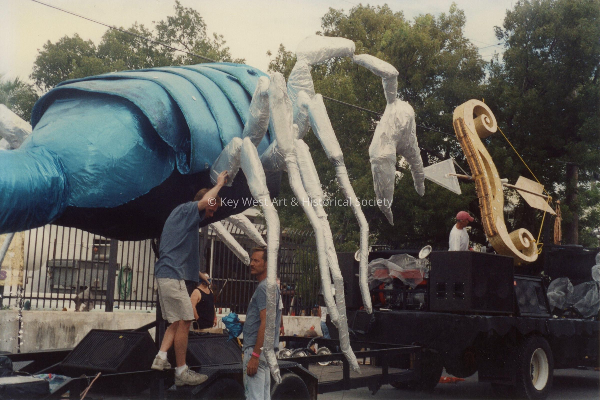 A float that will be in the parade.
