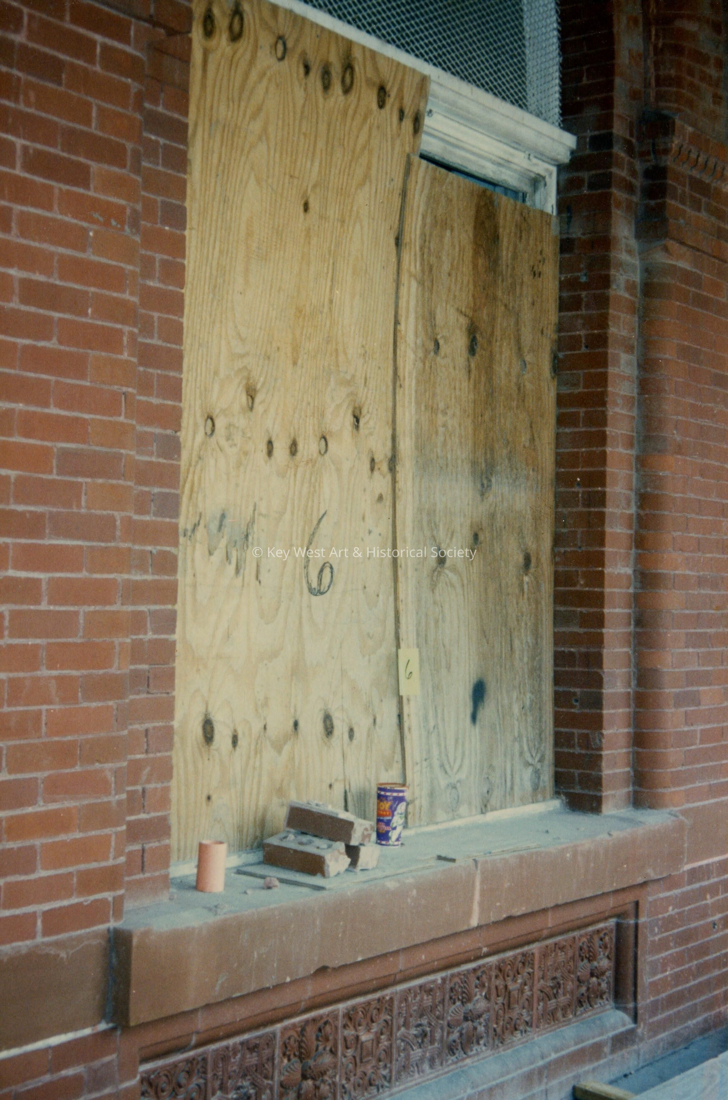 A window labeled number 6.