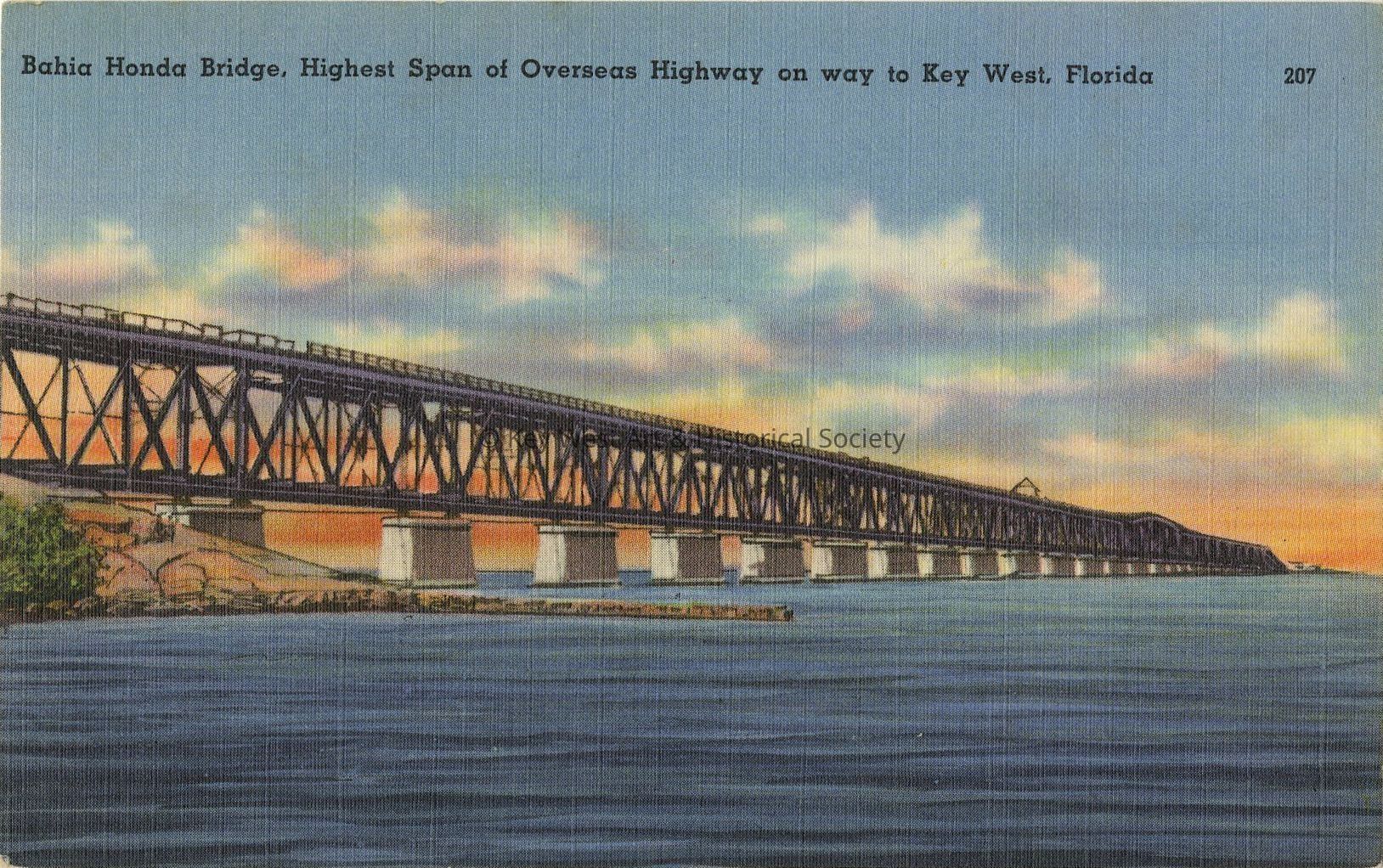 Bahia Honda Bridge, Highest Span of Overseas Highway on Way to Key West, Florida; © Key West Art & Historical Society