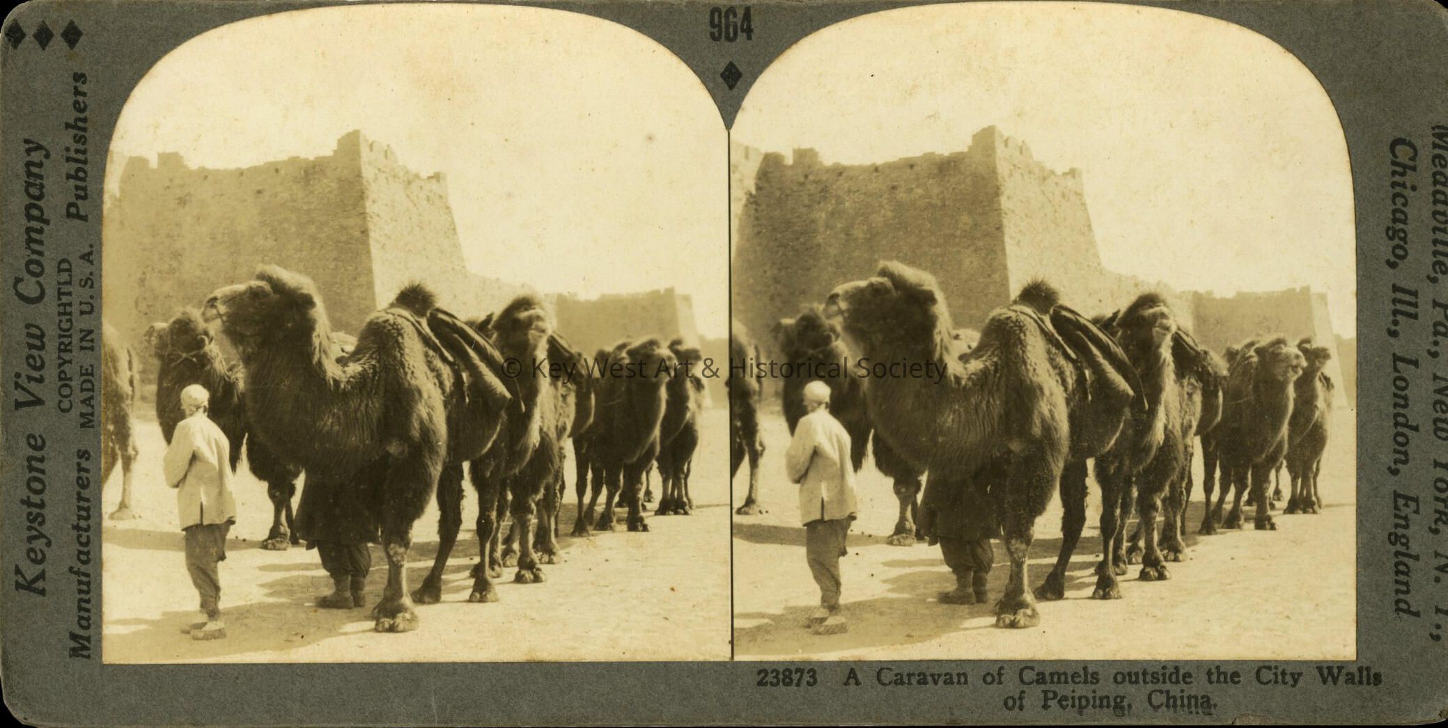 A Caravan of Camels, Outside the City Walls of Peiping, China; Copyright: © Key West Art & Historical Society; Origformat: Print-Photographic; Resolution: 300 dpi