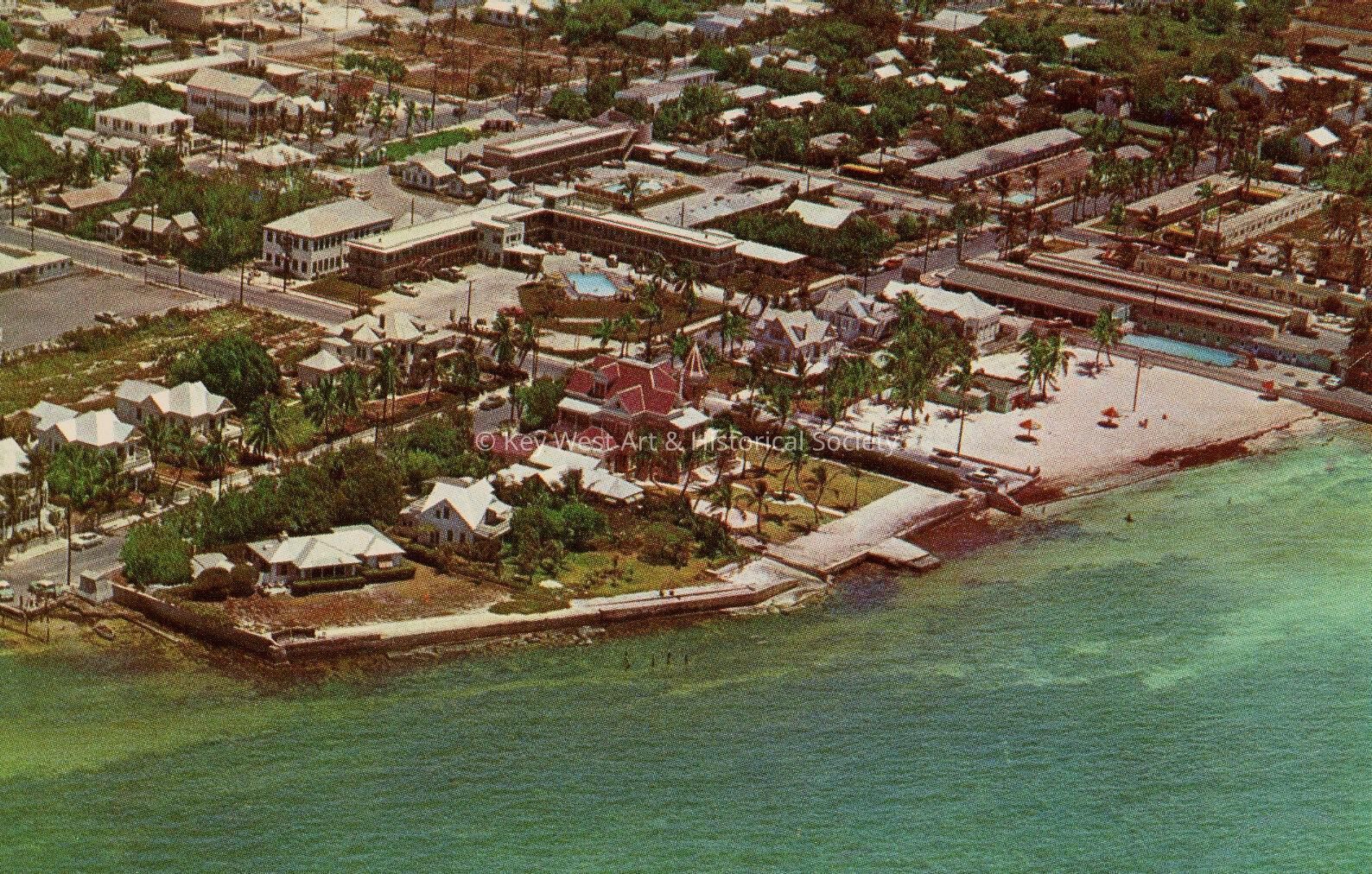 Aerial View of Southernmost Point; © Key West Art & Historical Society