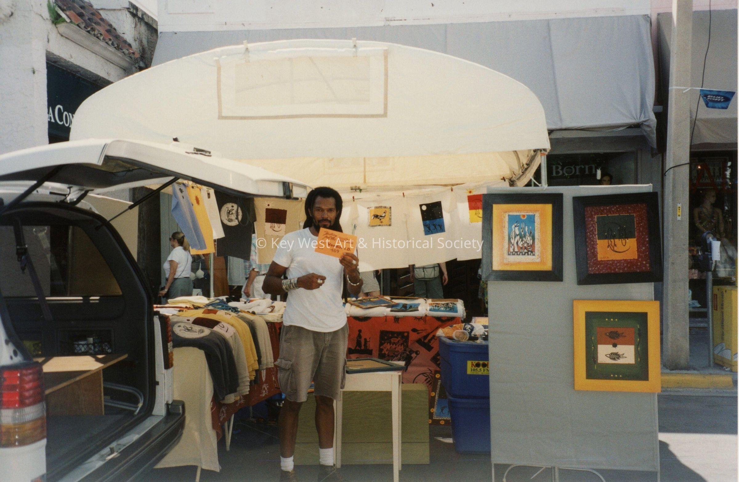 A vendor at the FF street fair.