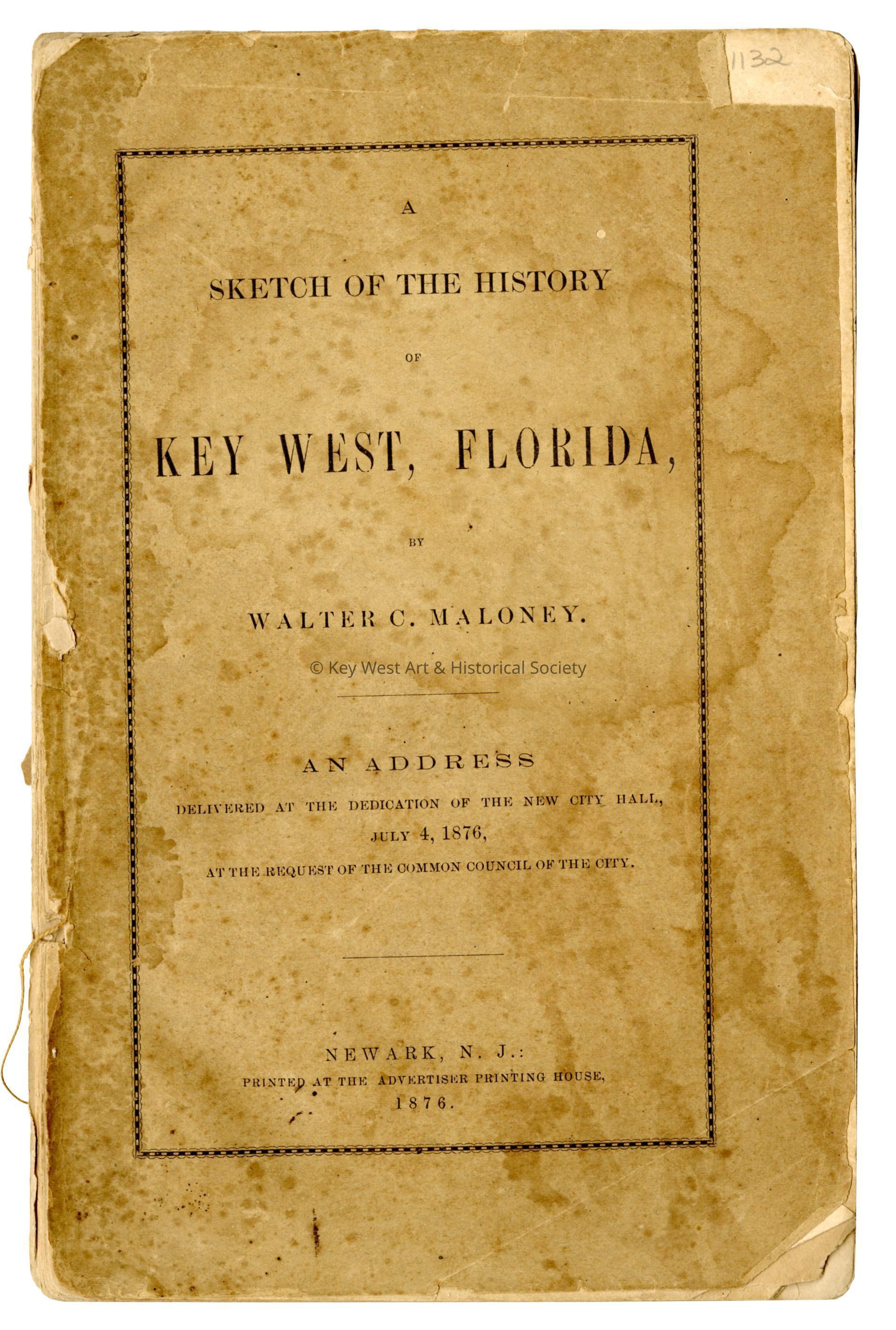 A Sketch of the History of Key West, Florida; © Key West Art & Historical Society