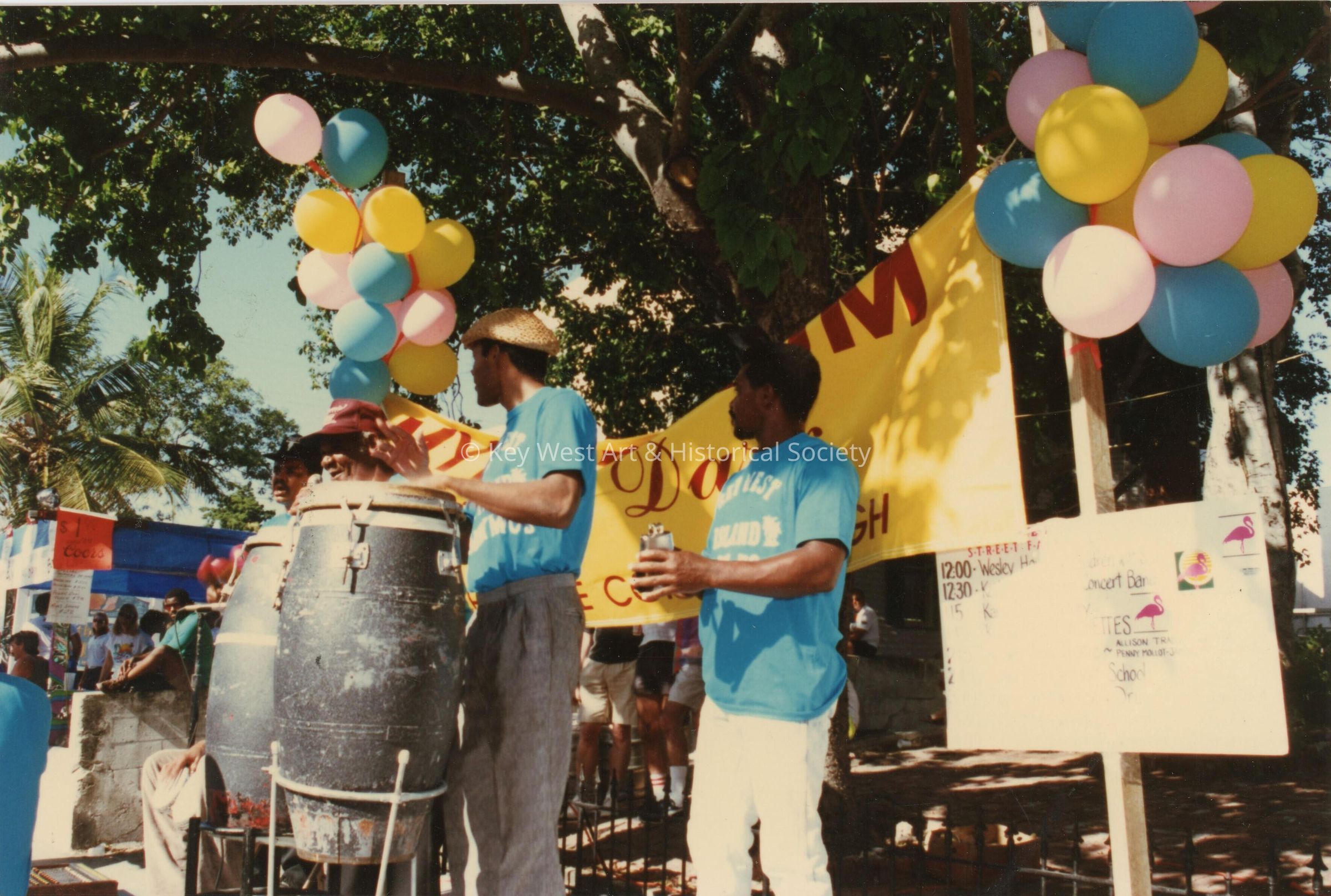An unknown band on stage.
