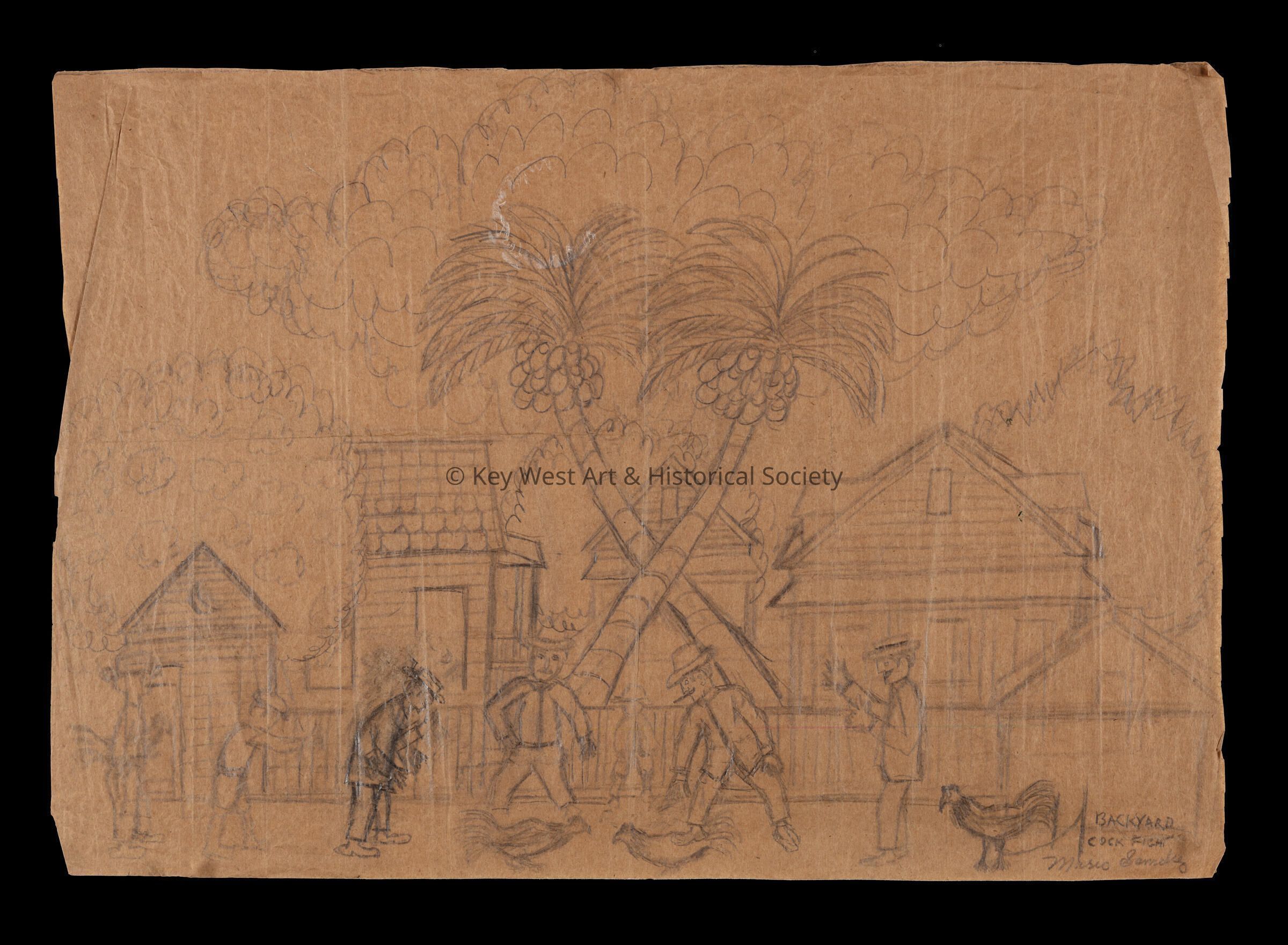 Backyard Cock Fight; © Key West Art & Historical Society