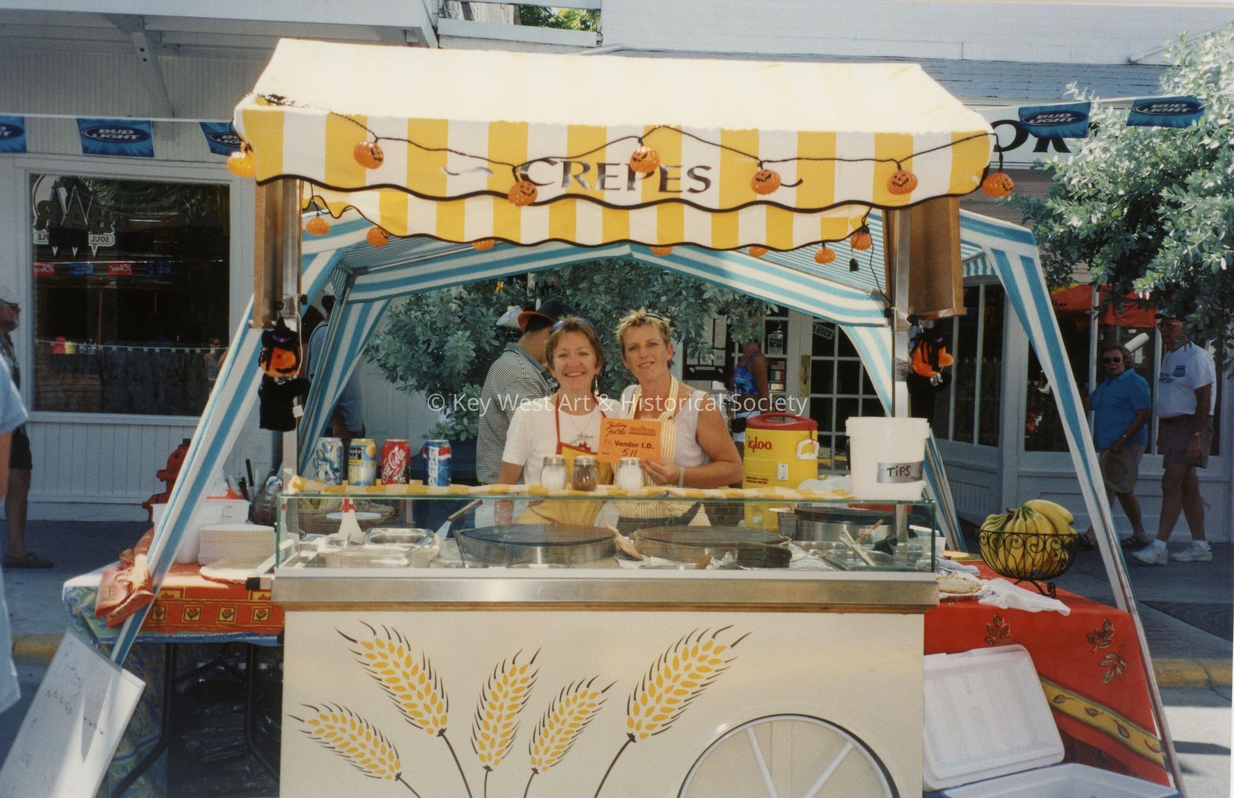 A vendor at the FF street fair.