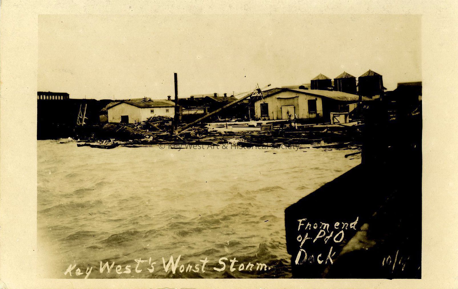 Hurricane Damage at Key West Waterfront; © Key West Art & Historical Society