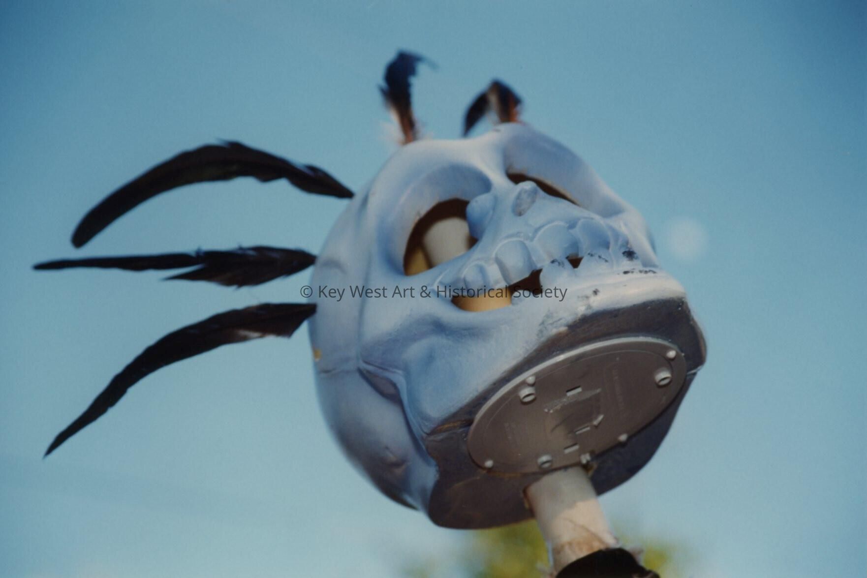 An unknown object that looks like a head.