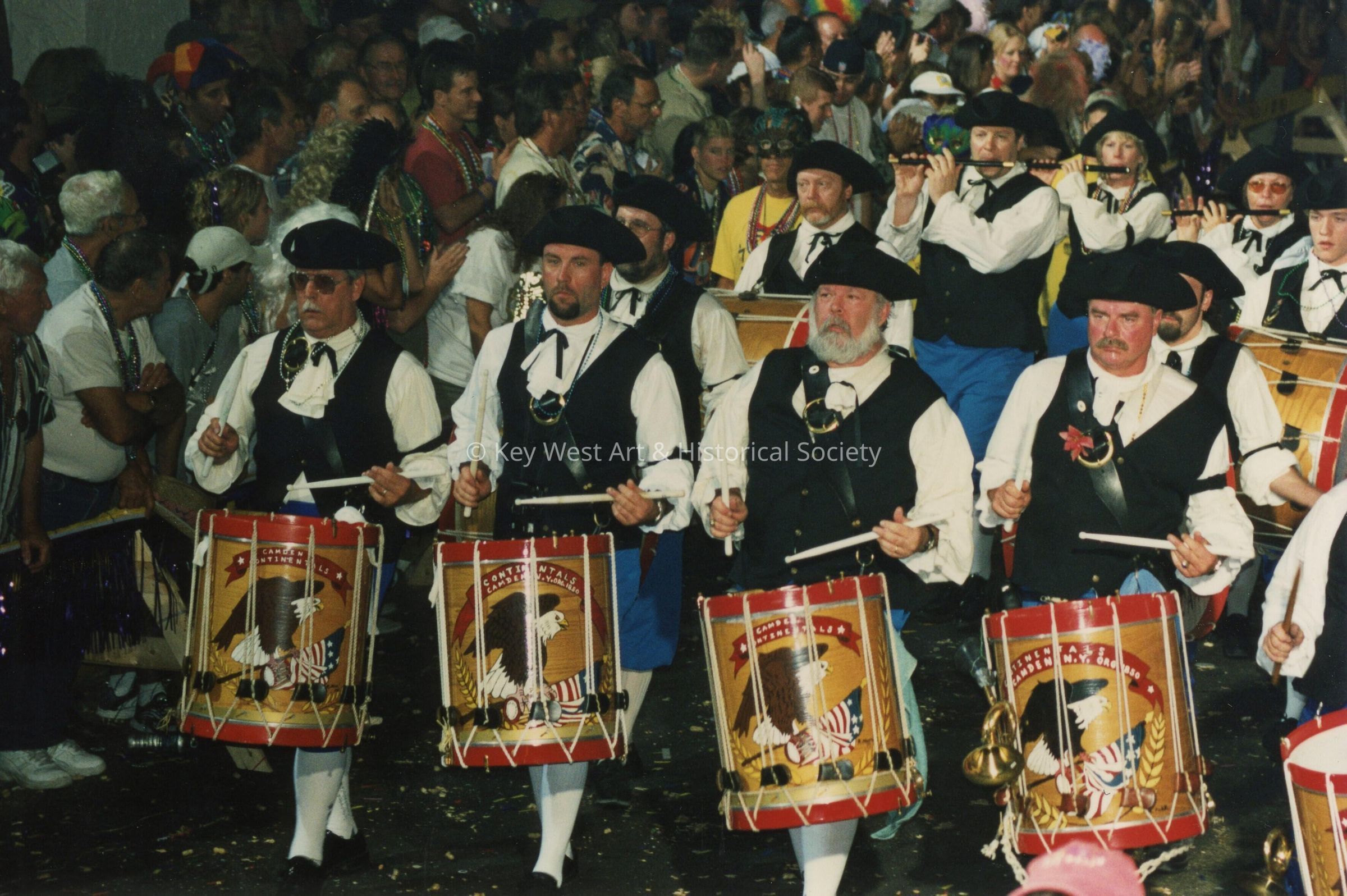 A band playing in the parade.