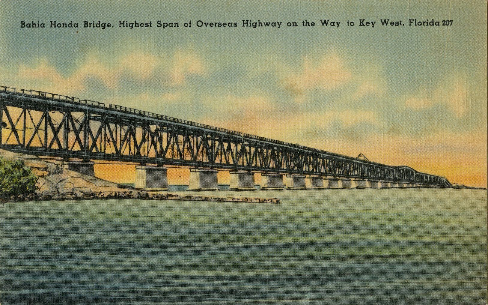 Bahia Honda Bridge, Highest Span of Overseas Highway on the Way to Key West, Florida; © Key West Art & Historical Society