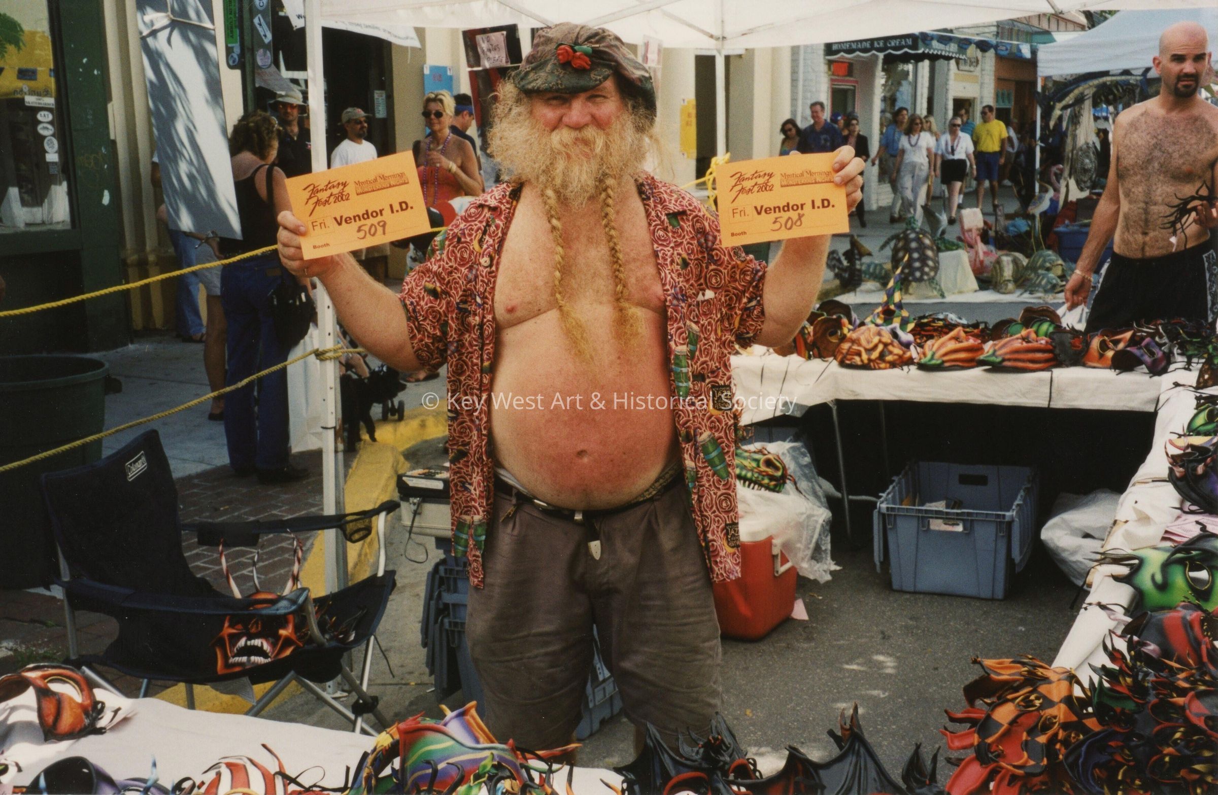 A vendor at the FF street fair.