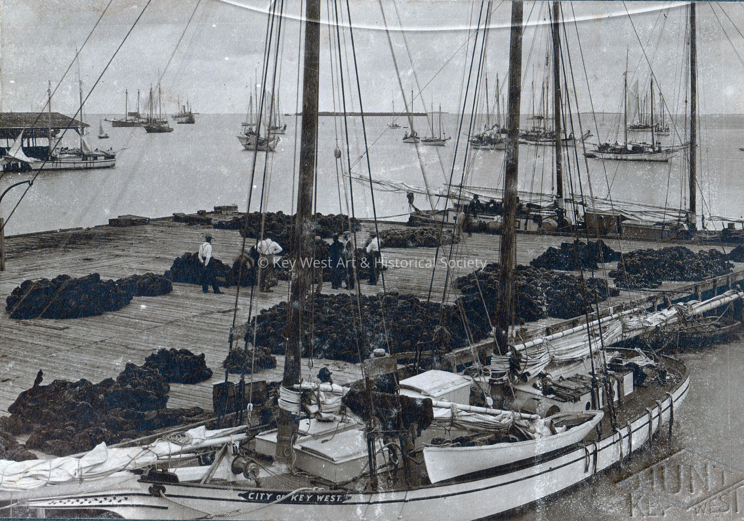 CITY OF KEY WEST Sponging Schooner; © Key West Art & Historical Society