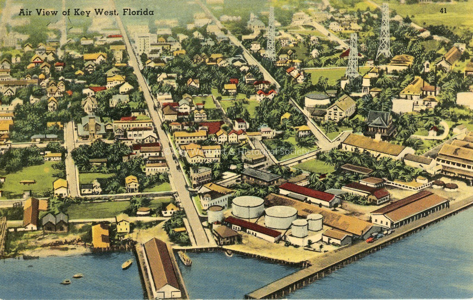 Air View of Key West, Florida; © Key West Art & Historical Society