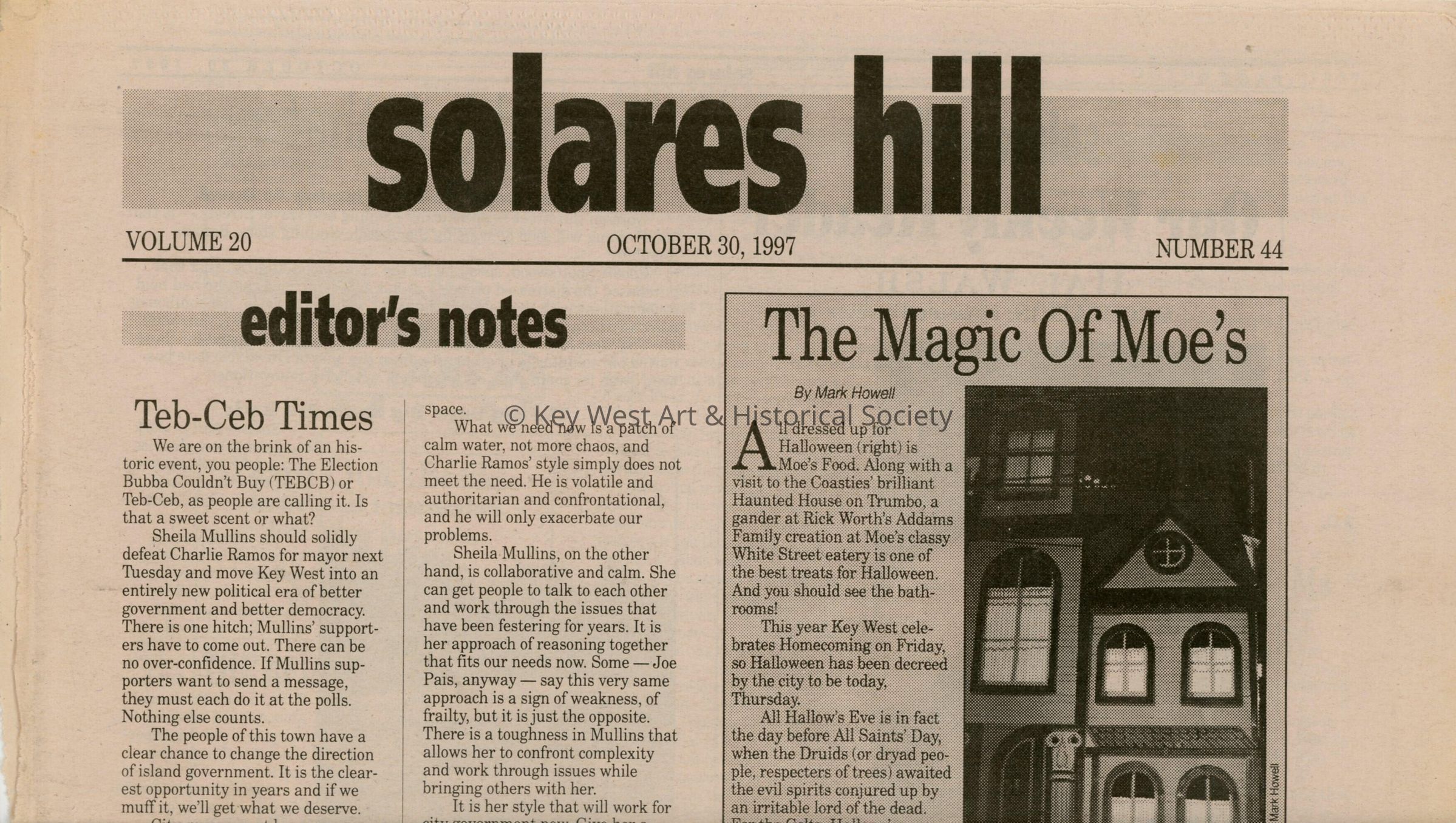 A few articles about Fantasy Fest in the Solares Hill.
