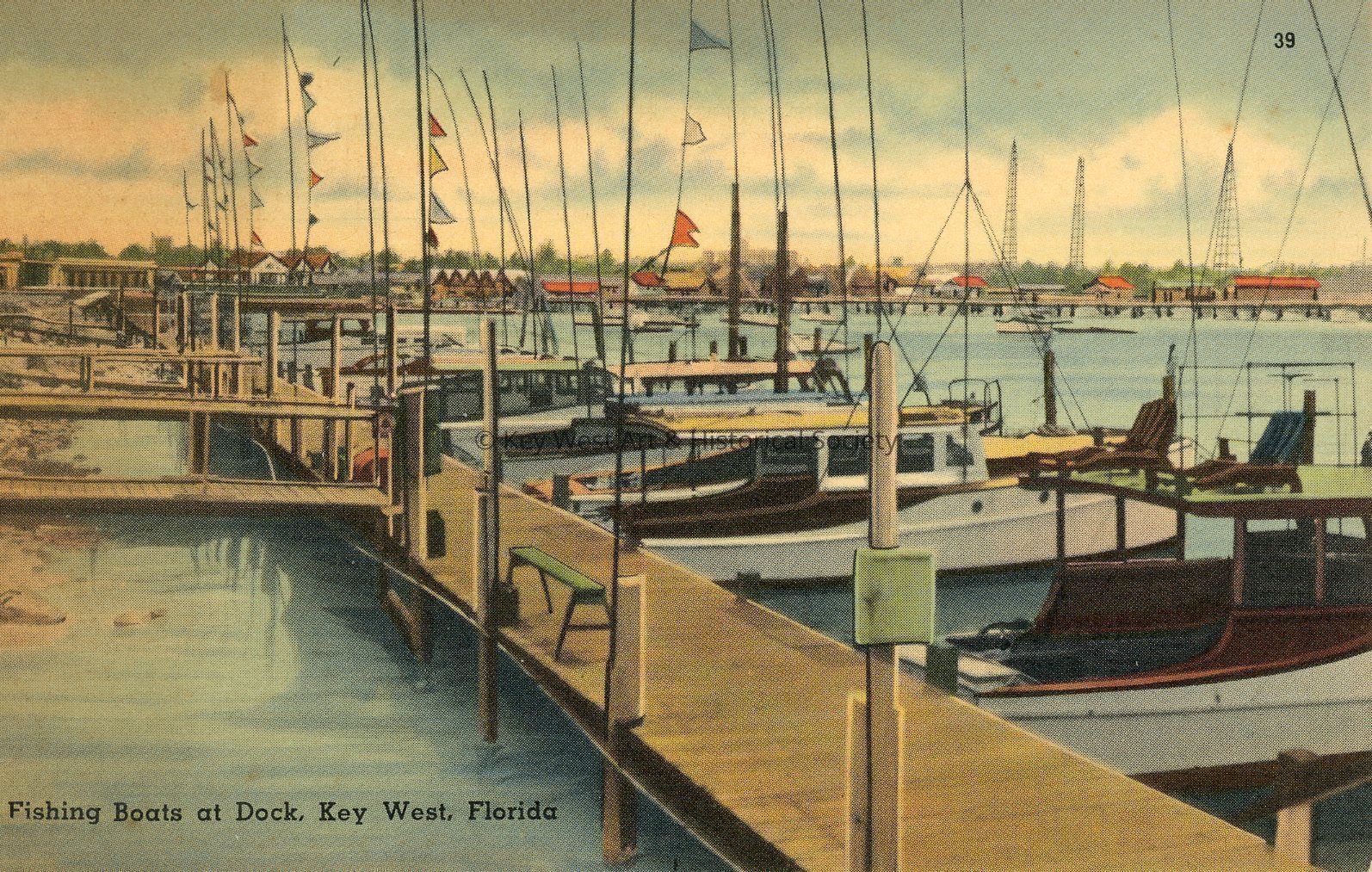 Fishing Boats at Dock, Key West, Florida; © Key West Art & Historical Society