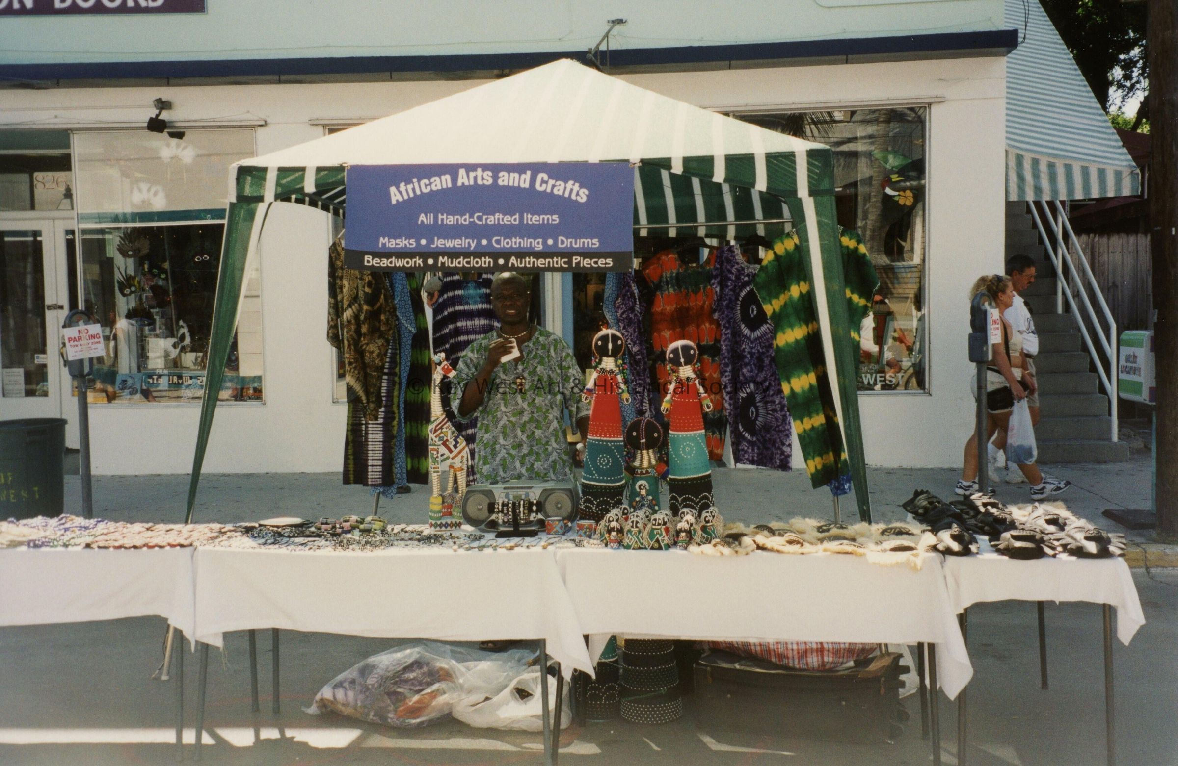 A vendor at the FF street fair.