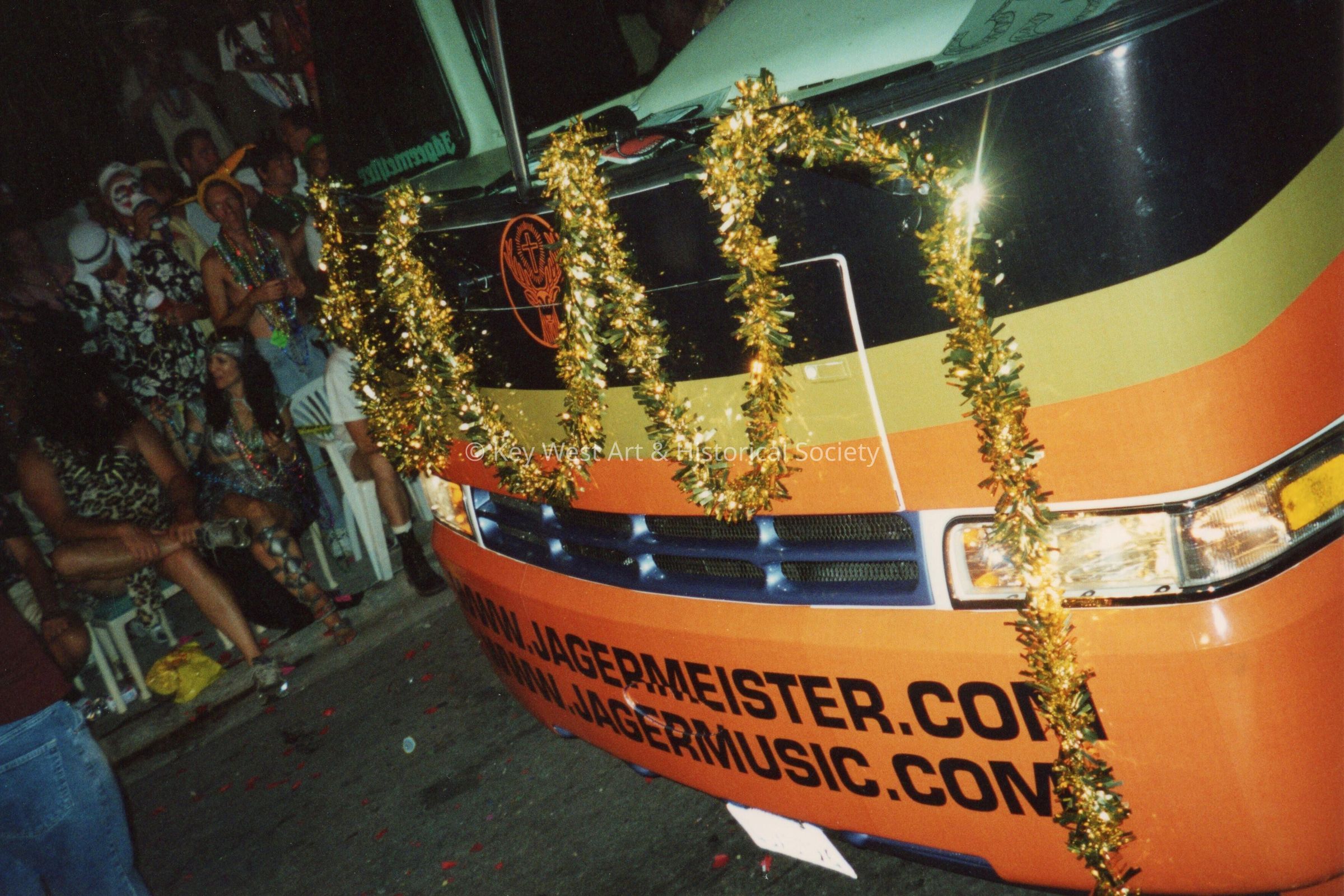 A float in  the parade.