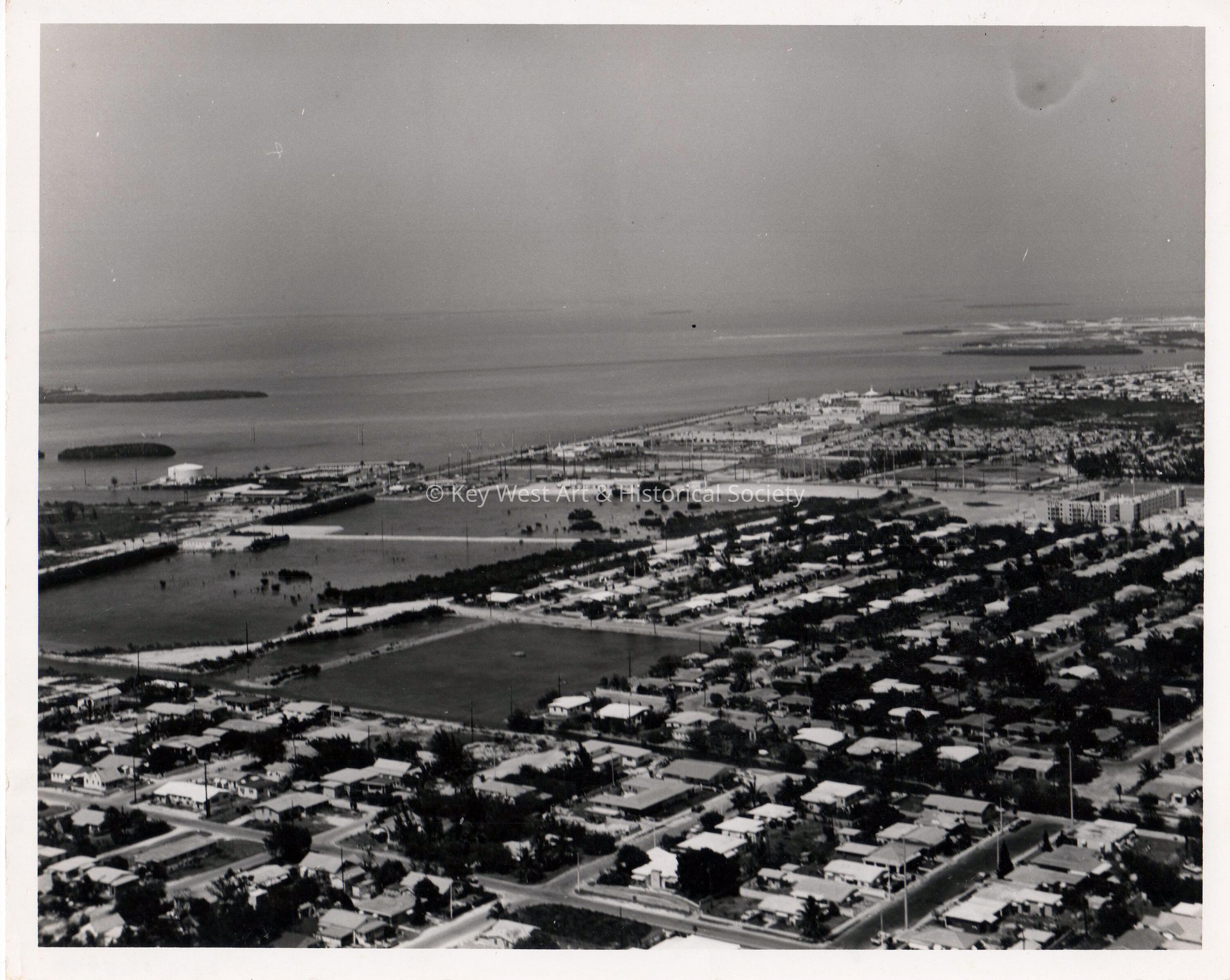 Aerial View of North Roosevelt Boulevard and Kennedy Drive; © Key West Art & Historical Society