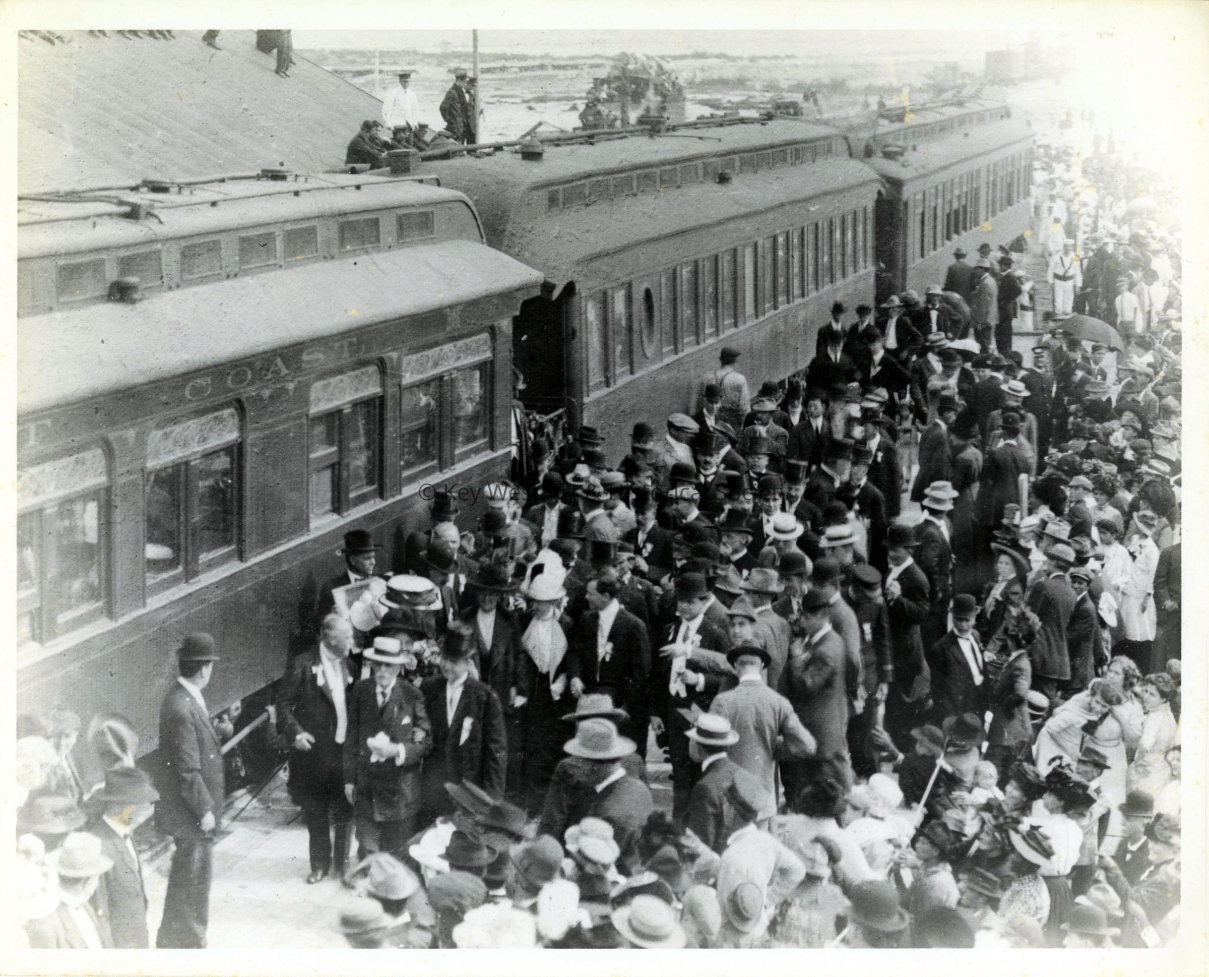 Henry M. Flagler at the Arrival of the First Train to Key West; © Key West Art & Historical Society