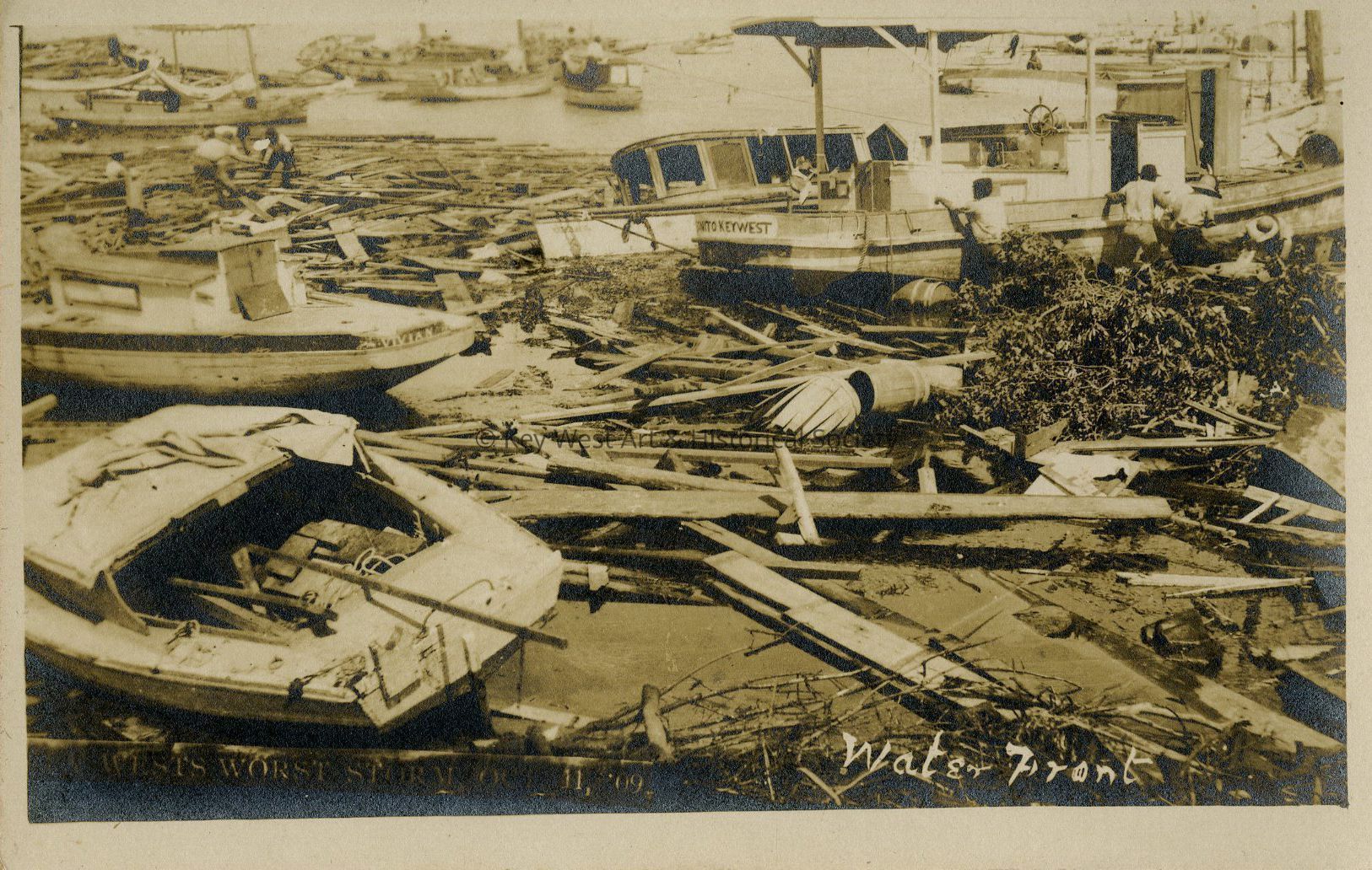 Hurricane Damage at Key West Waterfront; © Key West Art & Historical Society