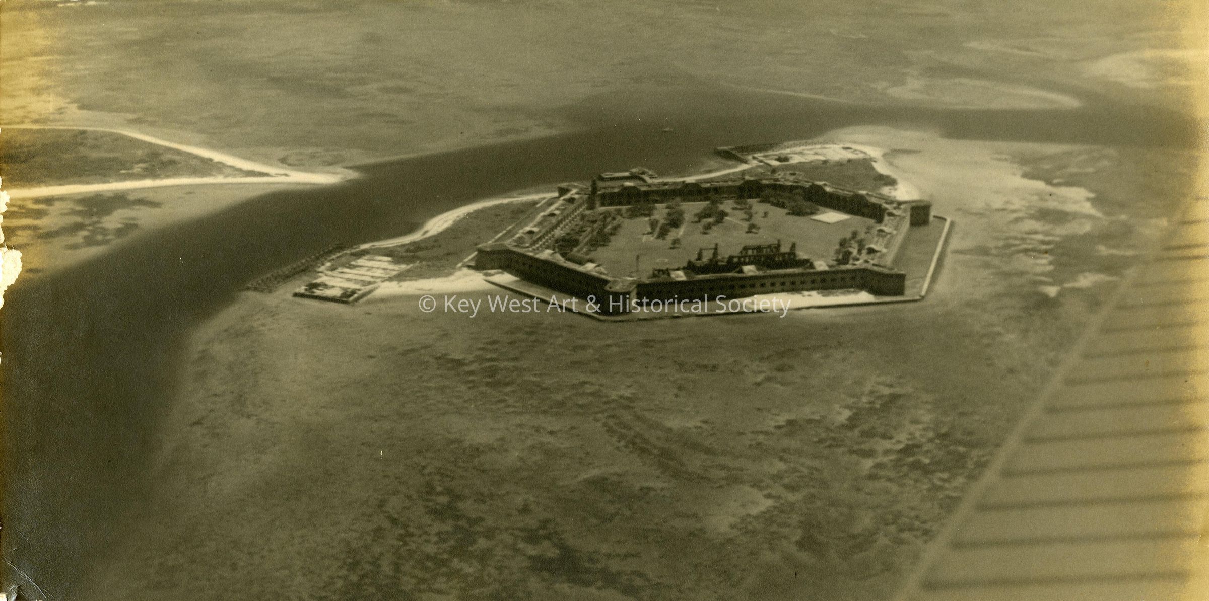 Aerial View of Fort Jefferson; © Key West Art & Historical Society